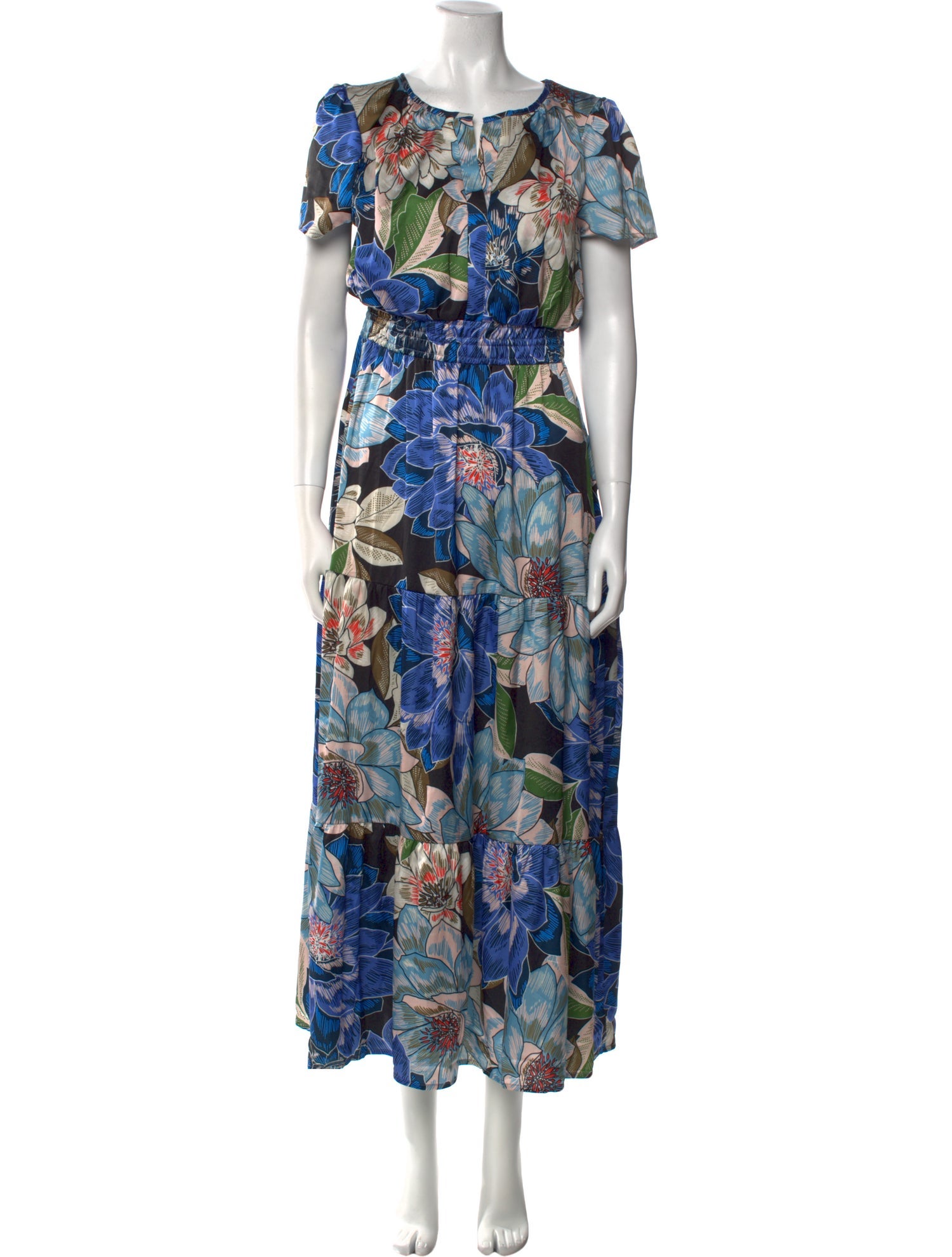 Nicole Miller Floral Print Long Dress