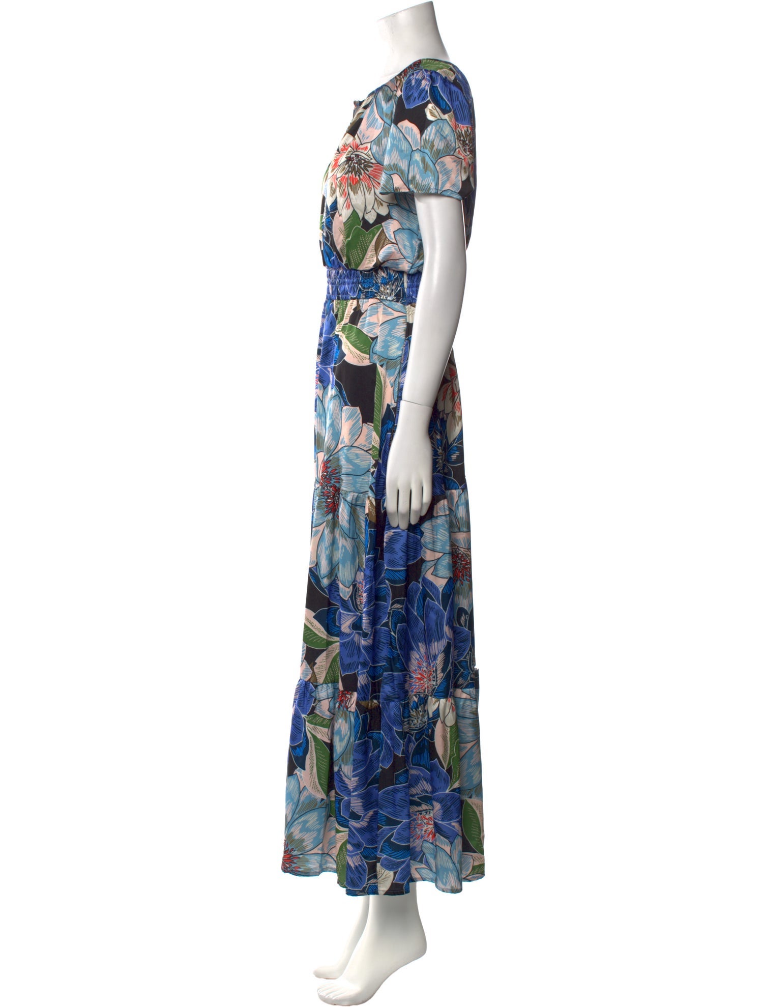 Nicole Miller Floral Print Long Dress