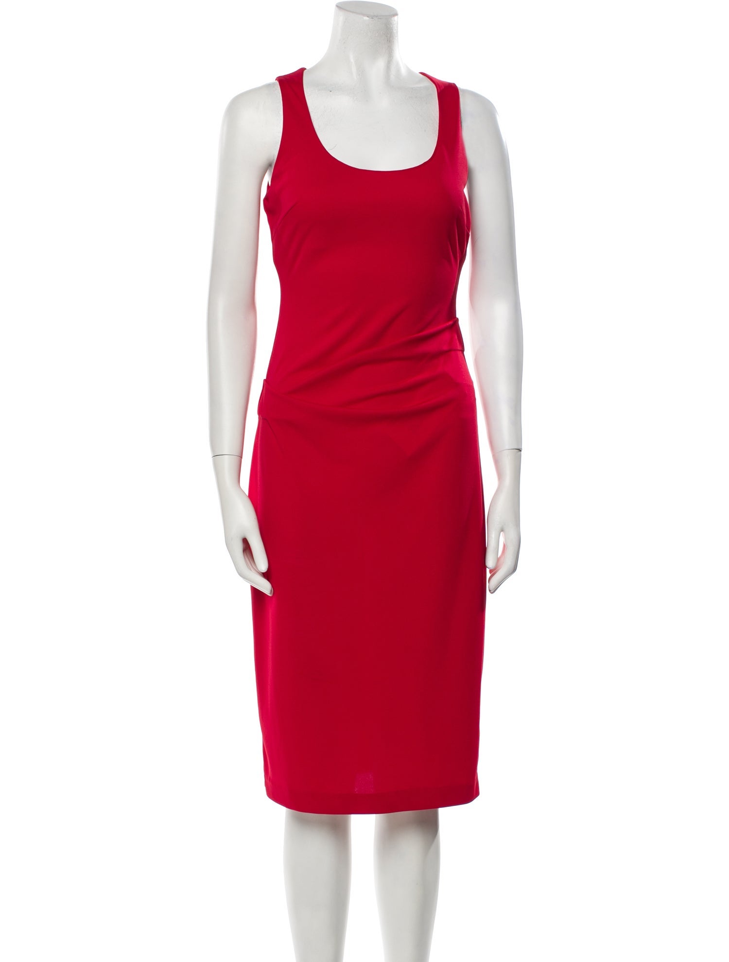 Nicole Miller Scoop Neck Midi Length Dress