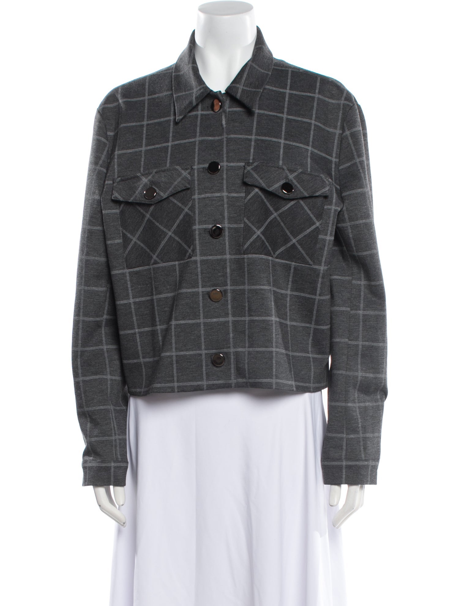 Nicole Miller Plaid Print Blazer