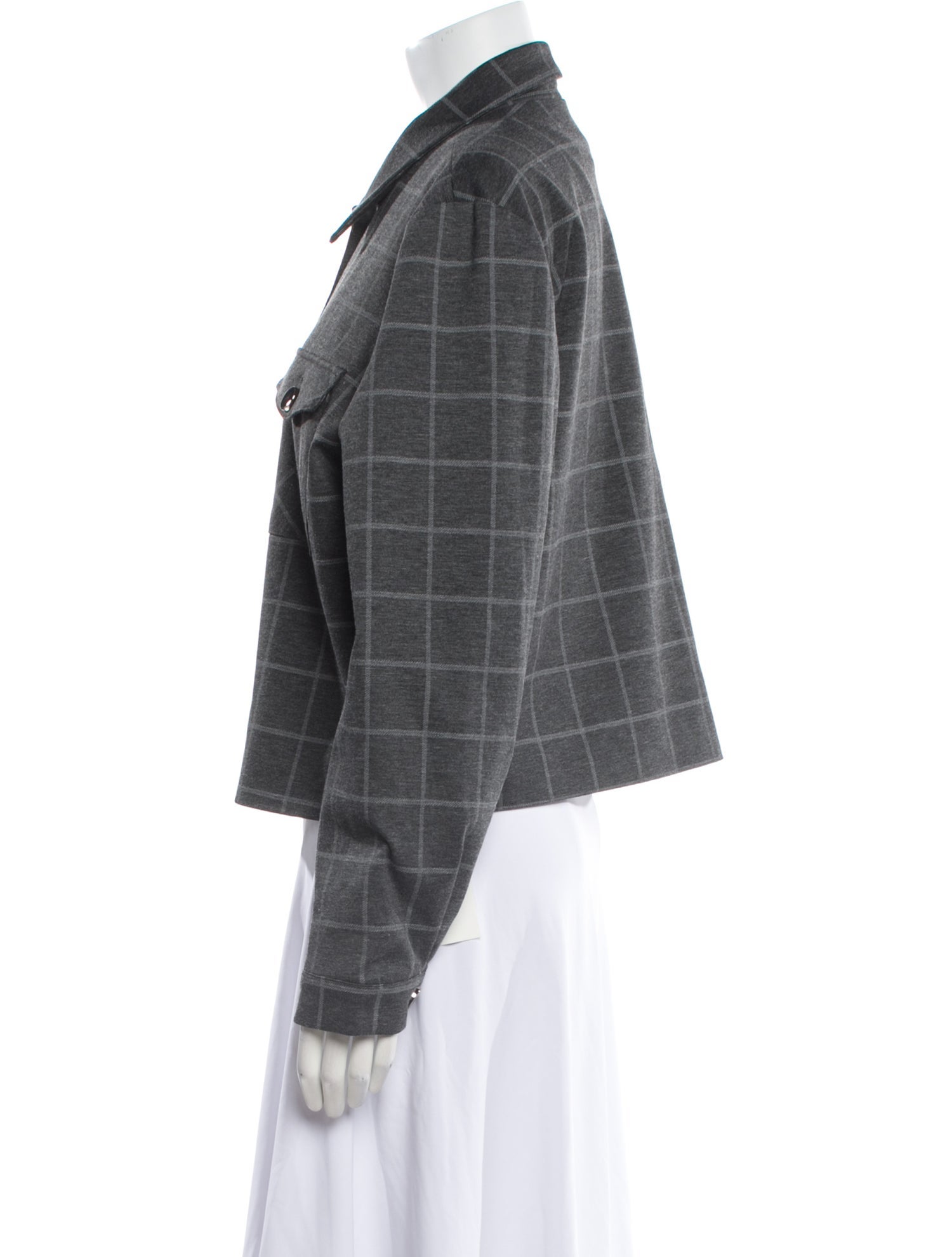 Nicole Miller Plaid Print Blazer