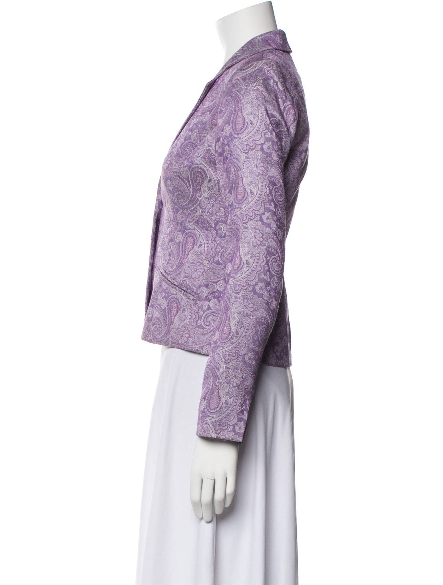 Nicole Miller Wool Tweed Pattern Blazer