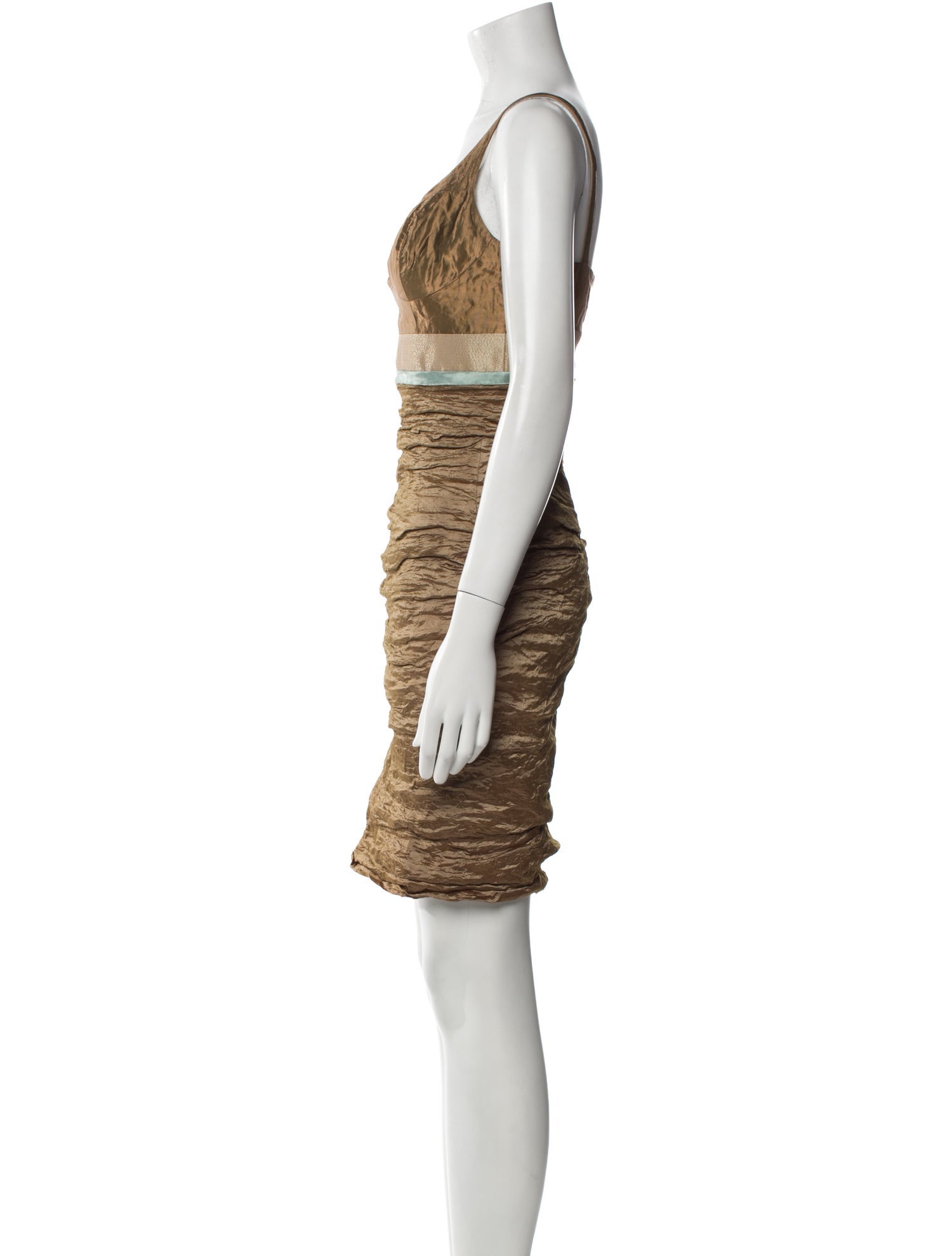 Nicole Miller Plunge Neckline Mini Dress