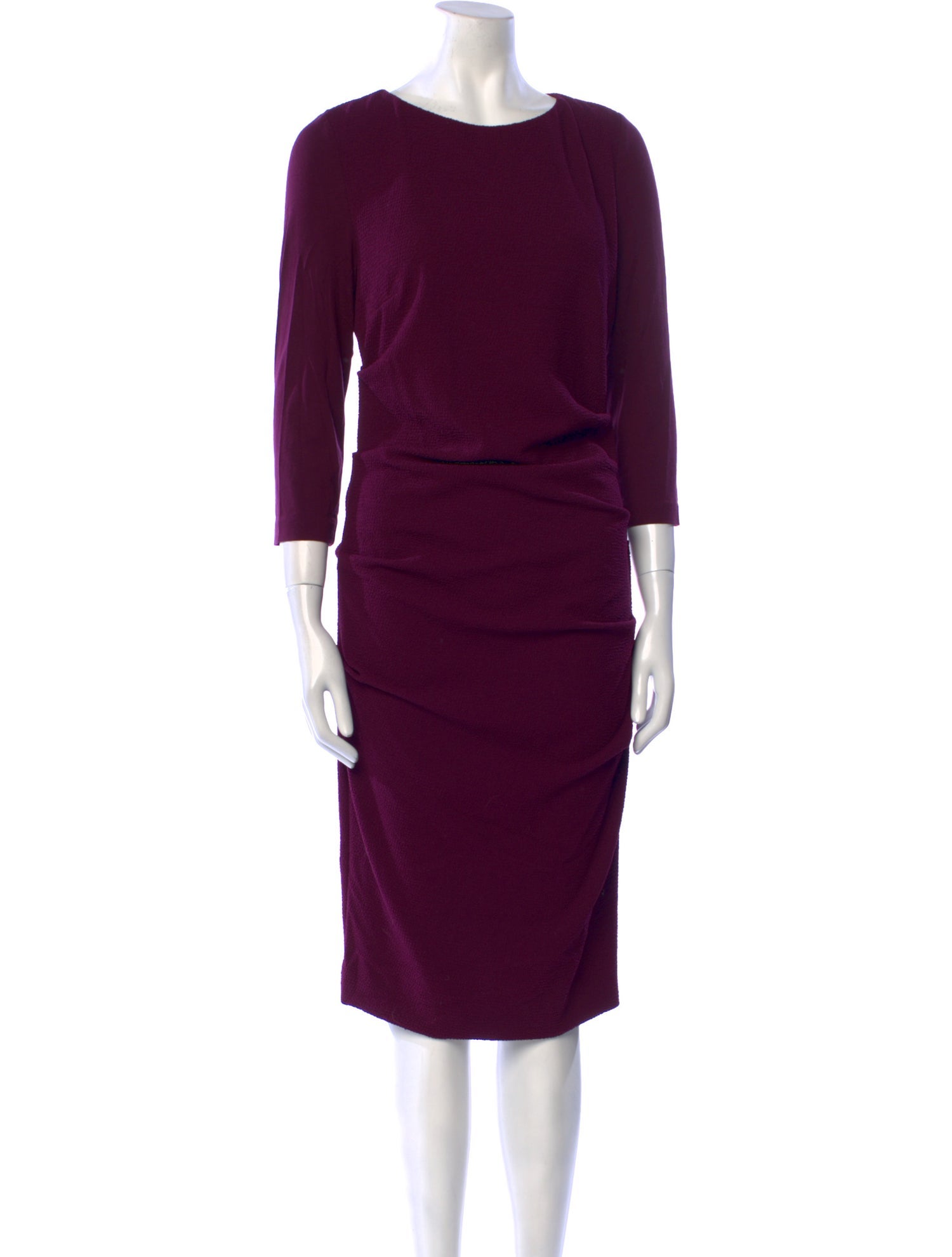 Nicole Miller Bateau Neckline Knee-Length Dress