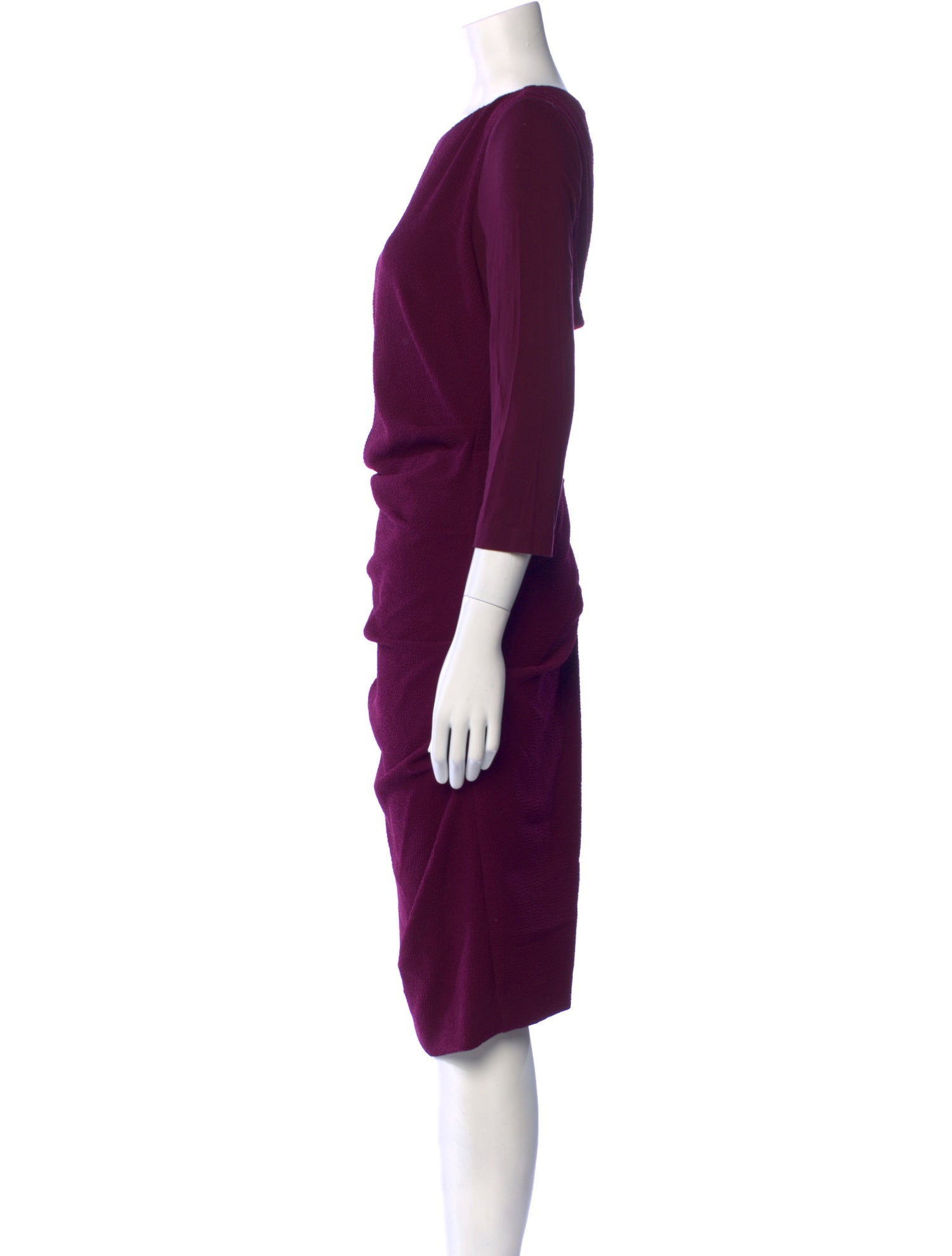 Nicole Miller Bateau Neckline Knee-Length Dress