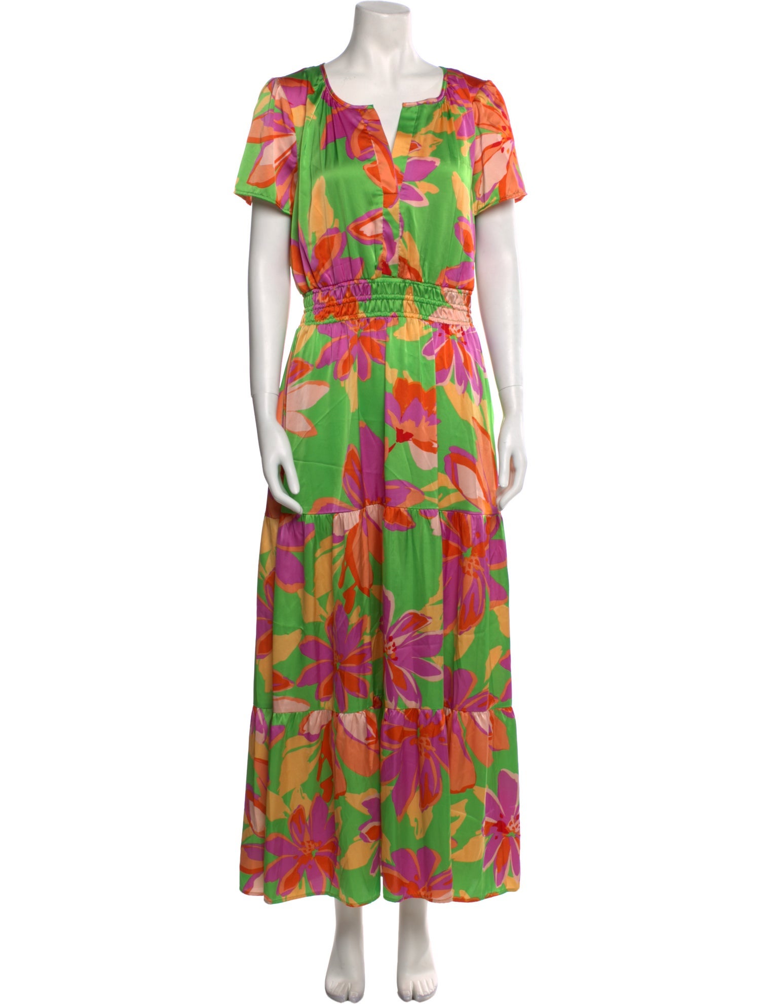 Nicole Miller Floral Print Long Dress w/ Tags