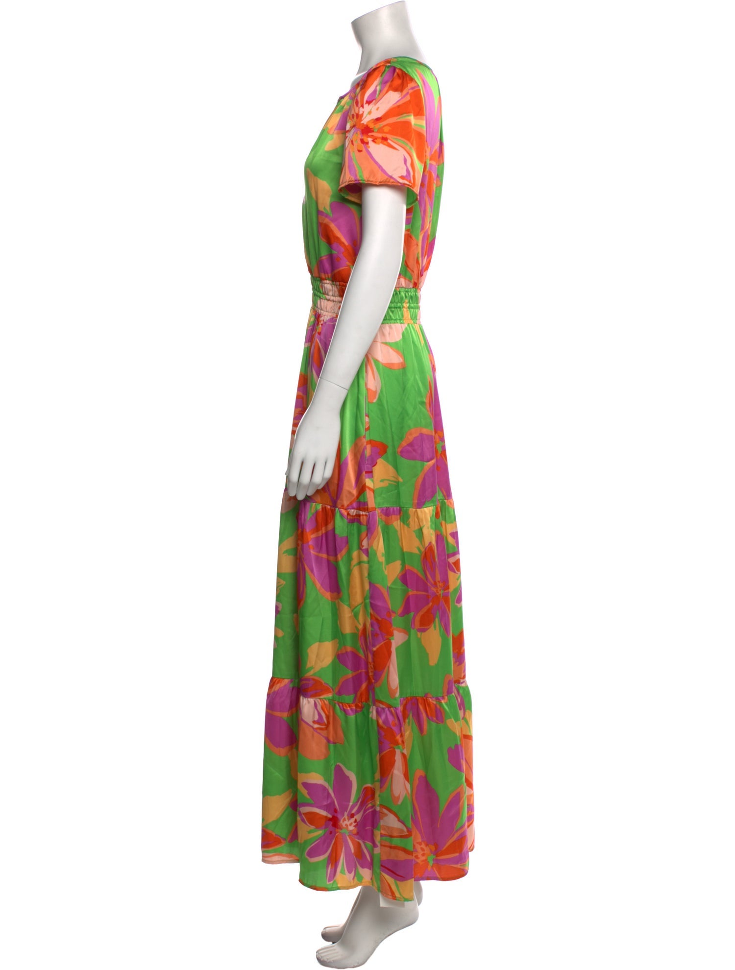 Nicole Miller Floral Print Long Dress w/ Tags