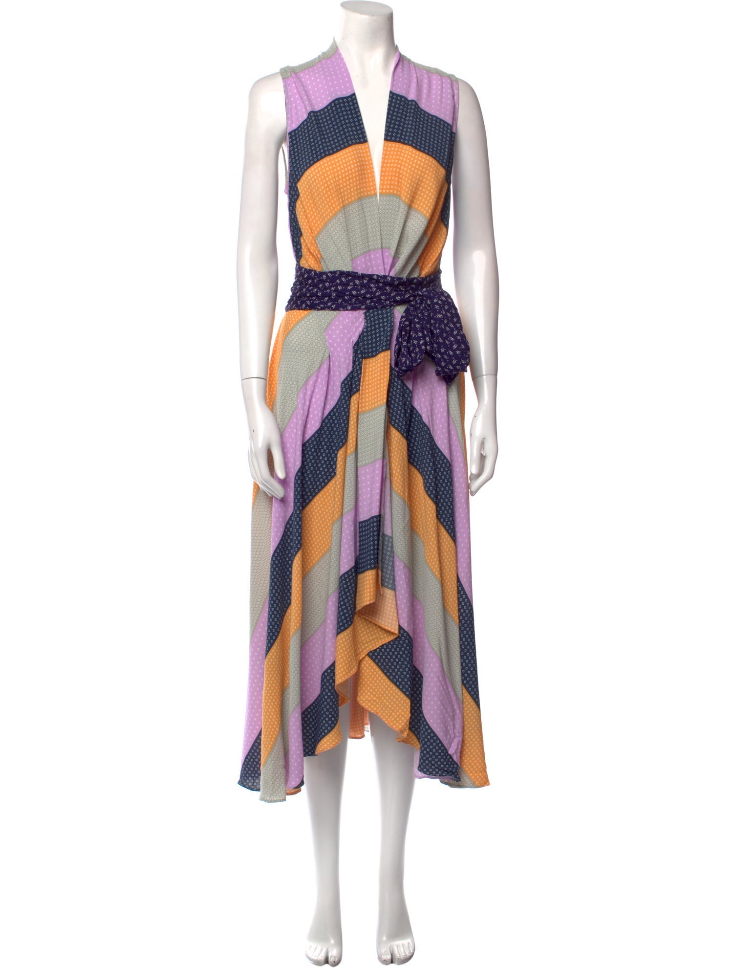 Nicole Miller Plaid Print Midi Length Dress