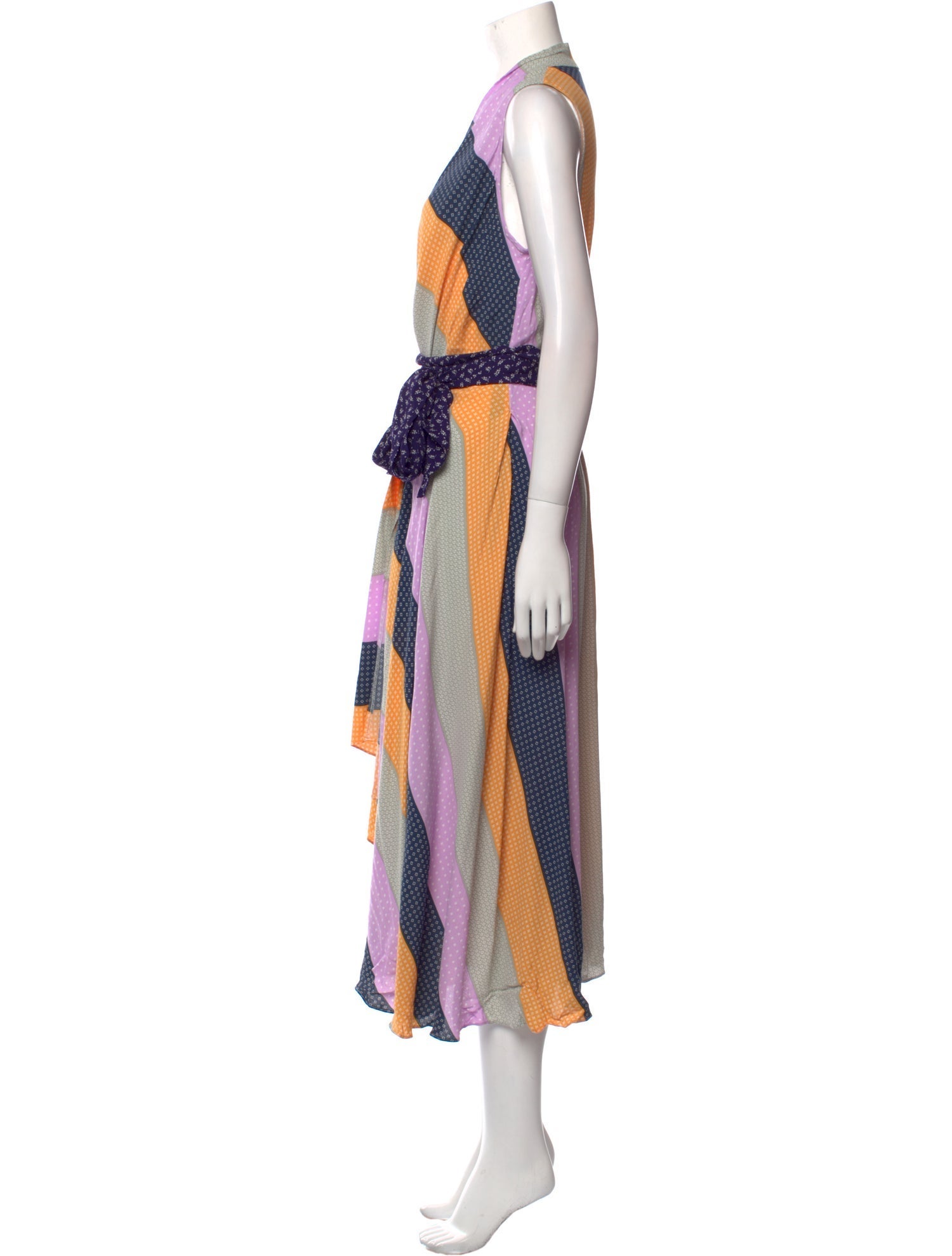 Nicole Miller Plaid Print Midi Length Dress