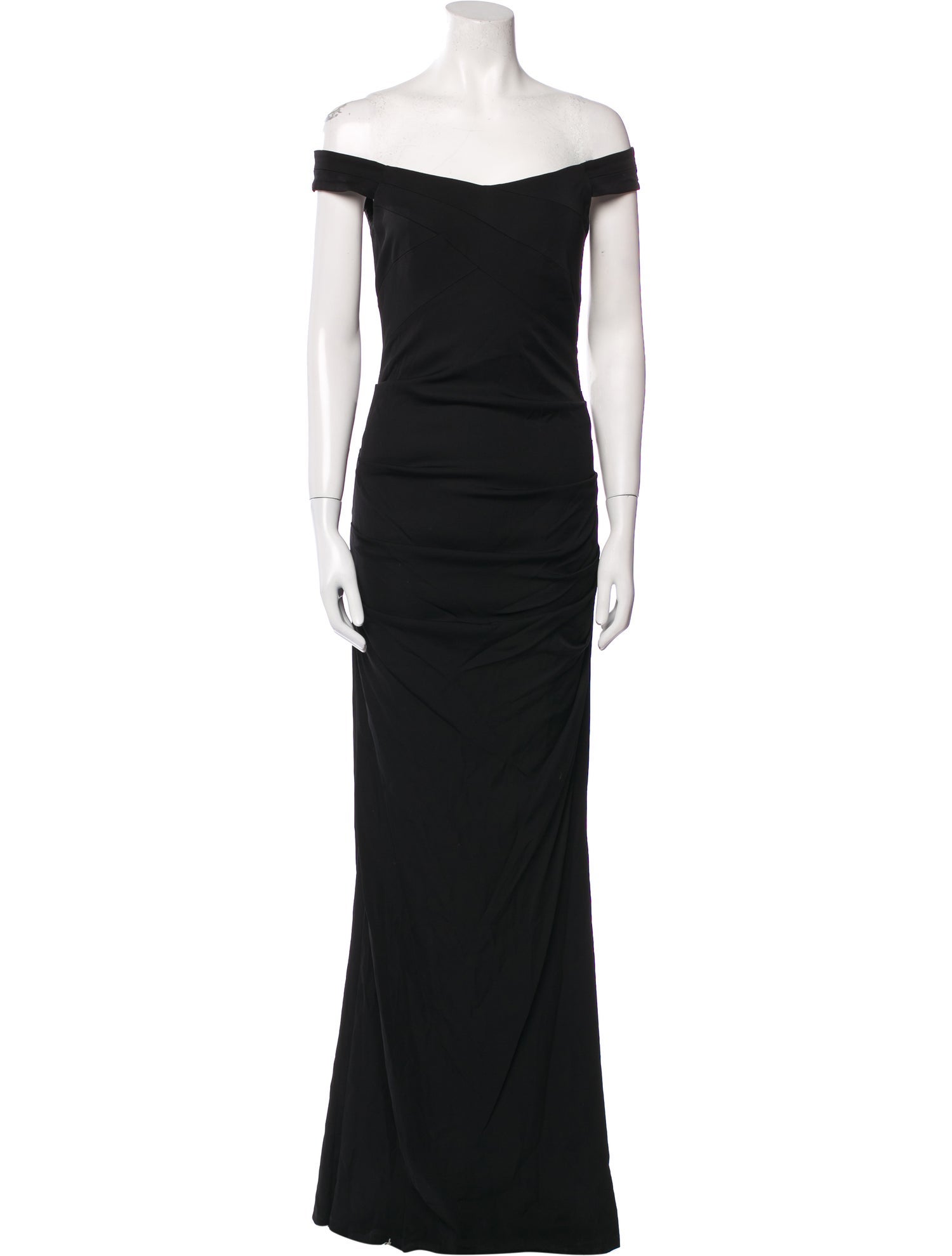 Nicole Miller Off-The-Shoulder Long Dress