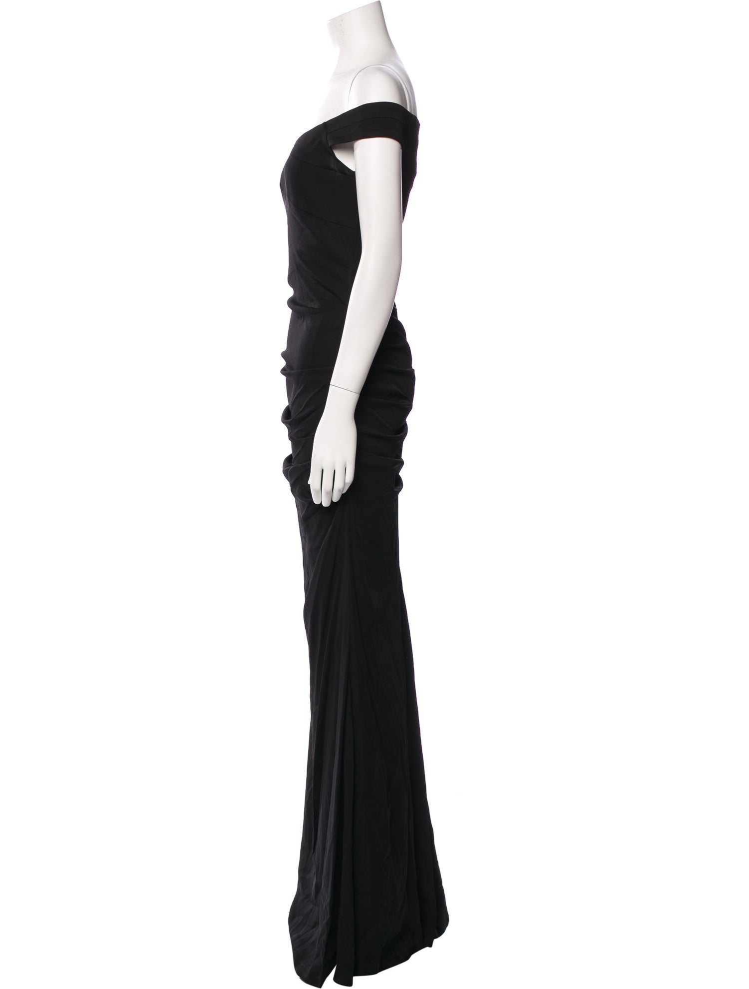 Nicole Miller Off-The-Shoulder Long Dress