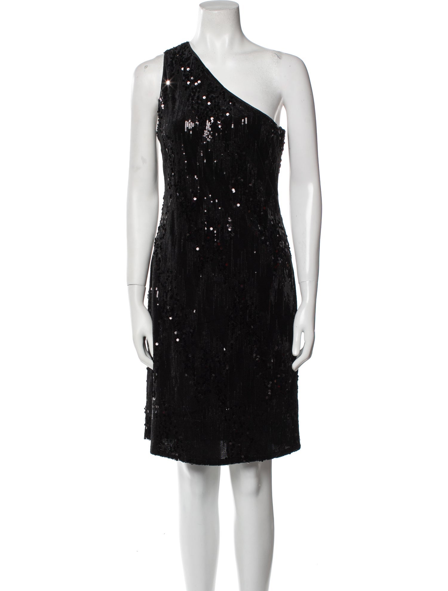 Nicole Miller One-Shoulder Knee-Length Dress