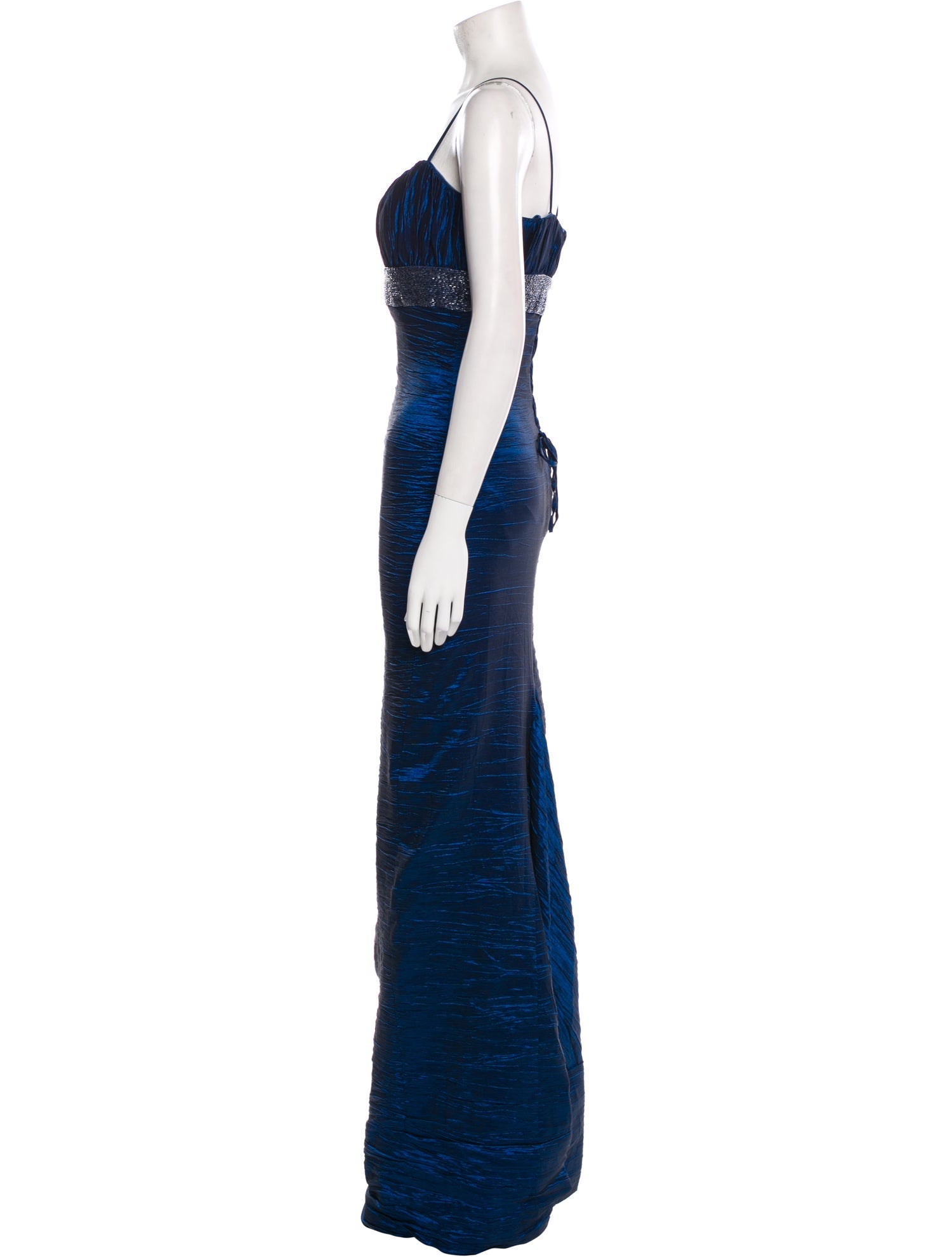 Nicole Miller Square Neckline Long Dress