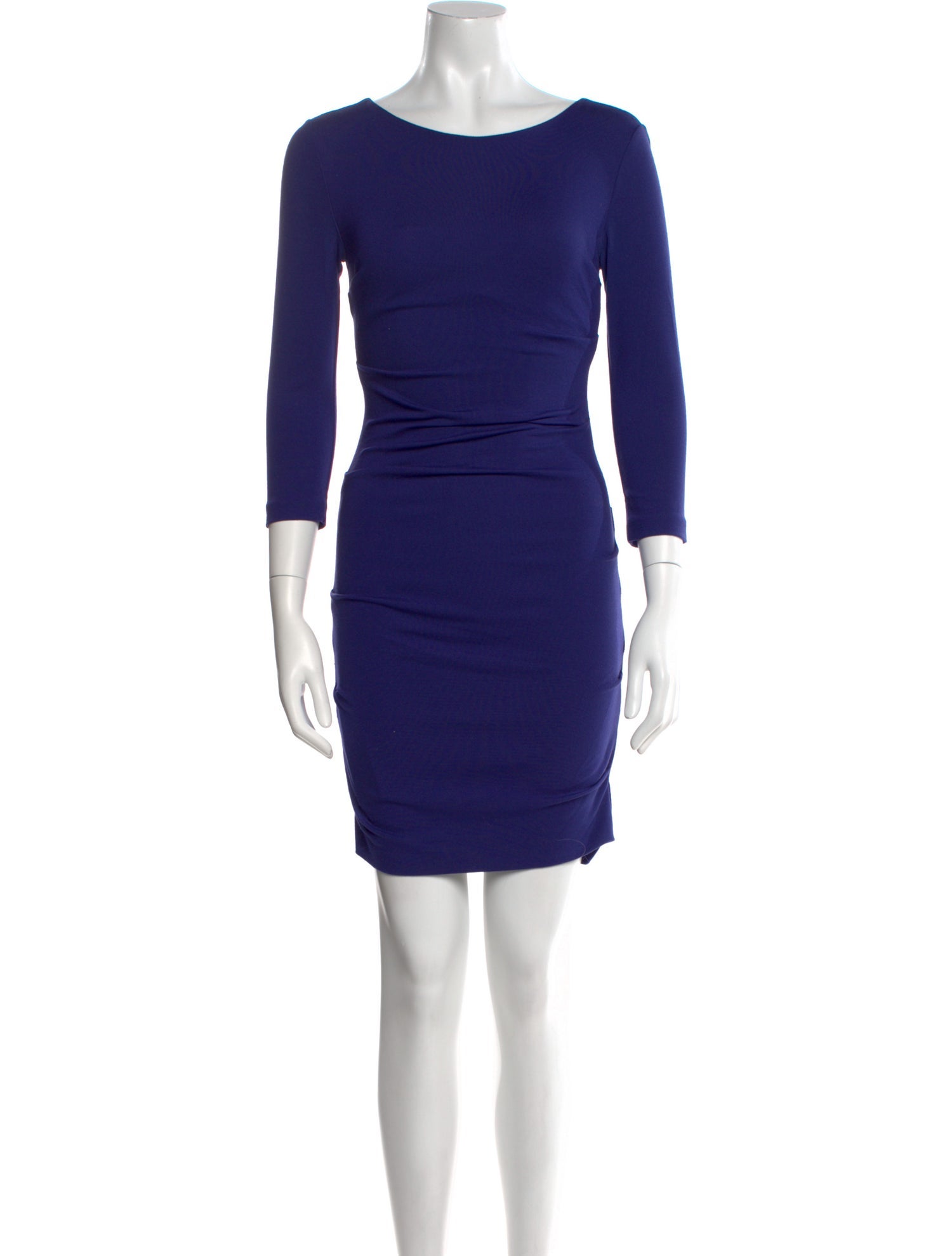 Nicole Miller Bateau Neckline Mini Dress