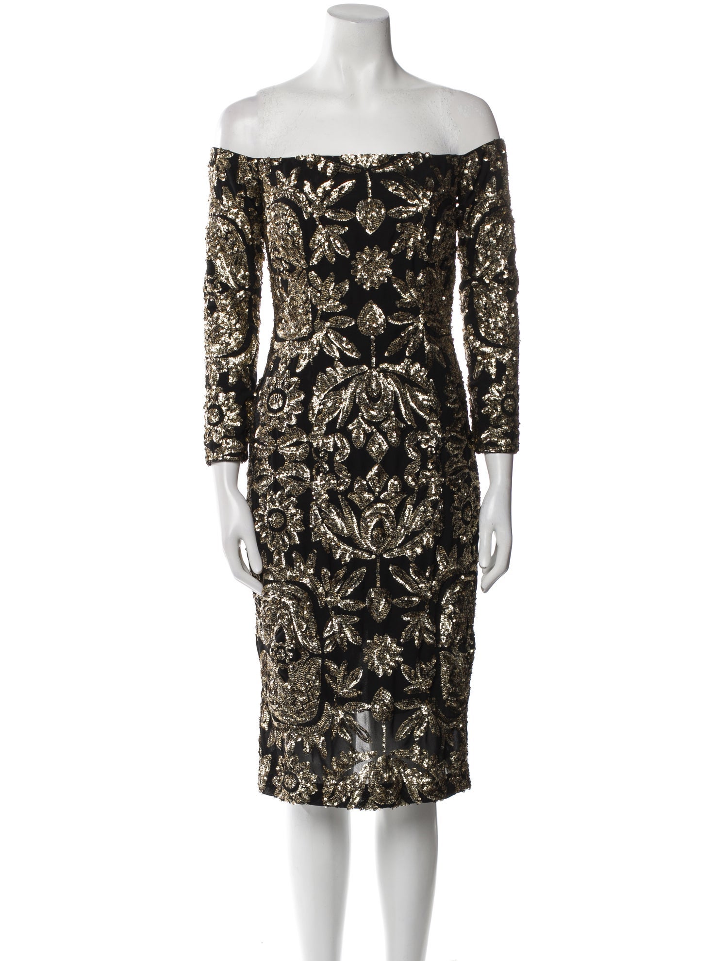 Nicole Miller Printed Knee-Length Dress