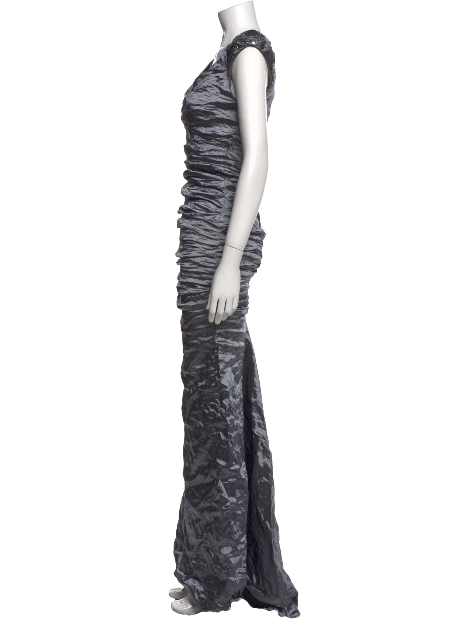 Nicole Miller Cowl Neck Long Dress
