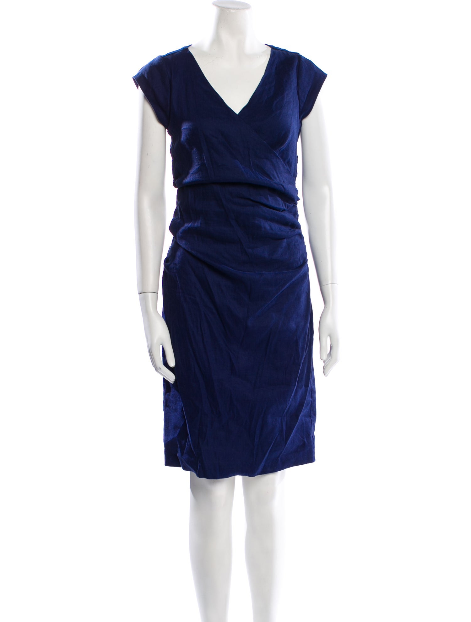 Nicole Miller V-Neck Knee-Length Dress