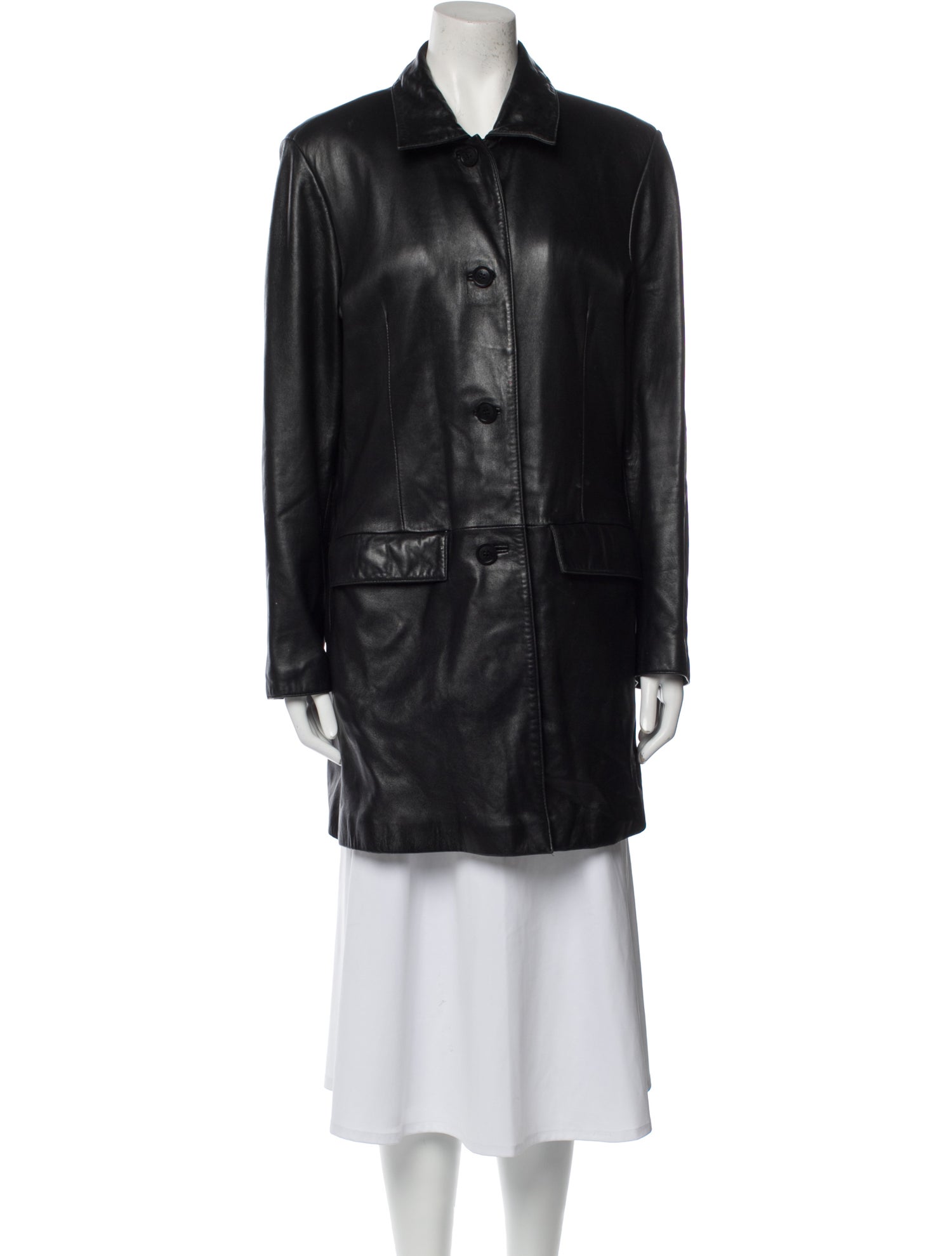 Nicole Miller Leather Coat