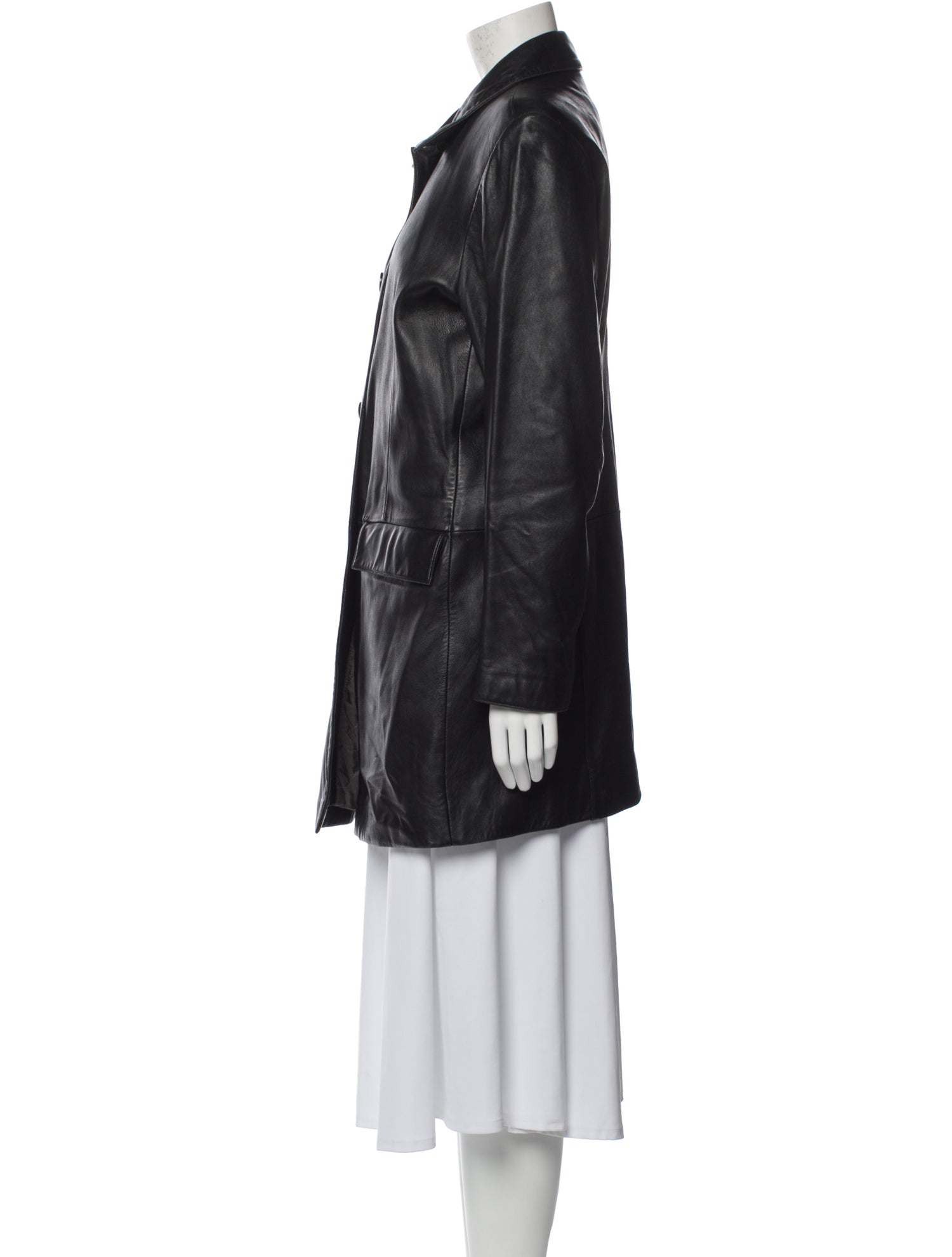 Nicole Miller Leather Coat
