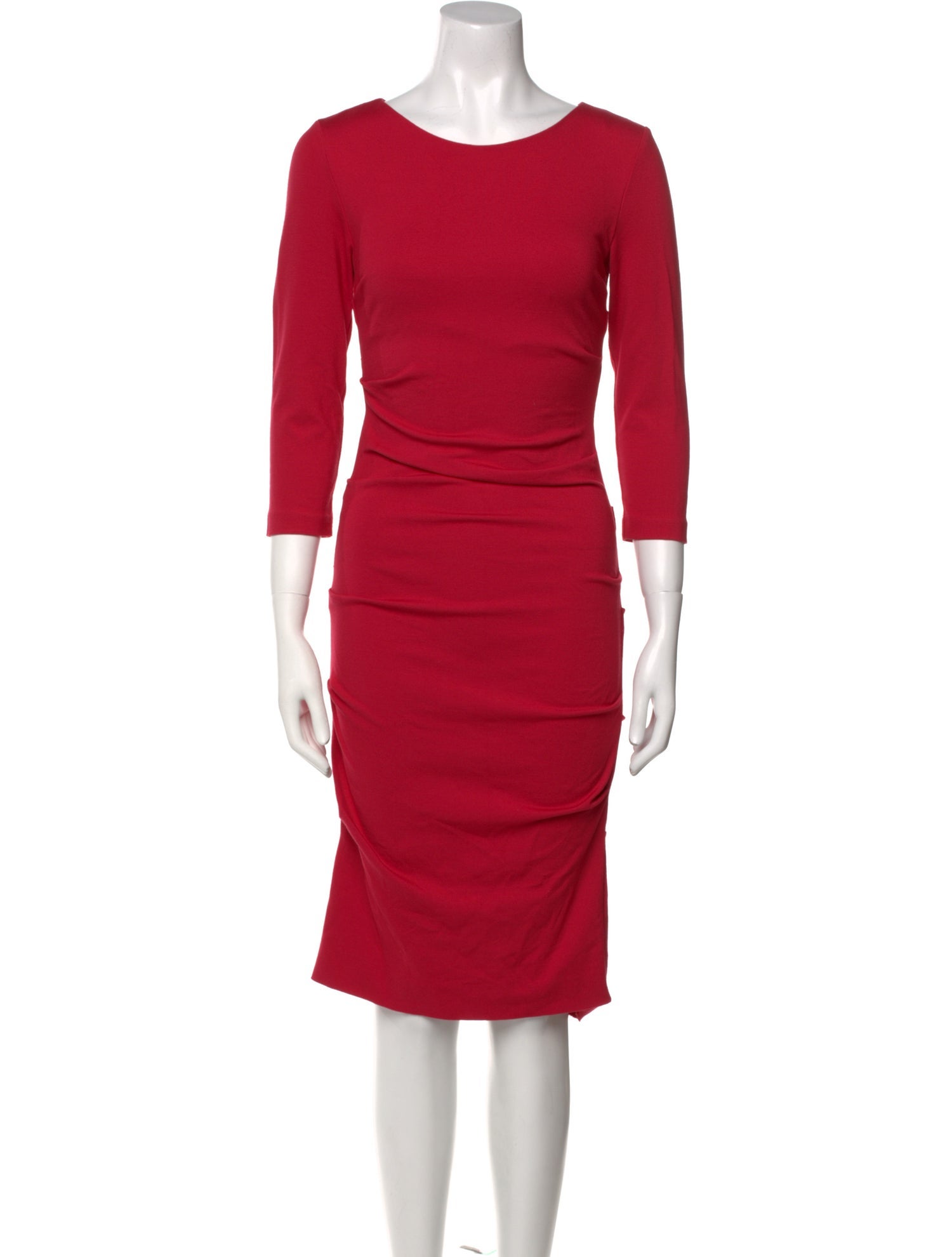 Nicole Miller Bateau Neckline Knee-Length Dress