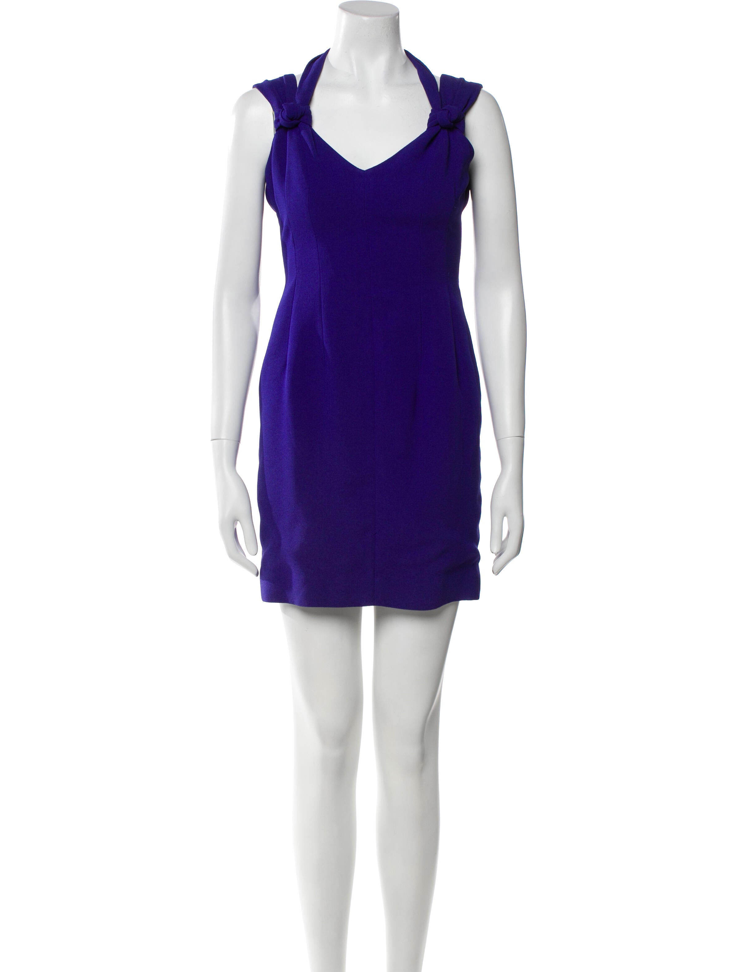 Nicole Miller V-Neck Mini Dress