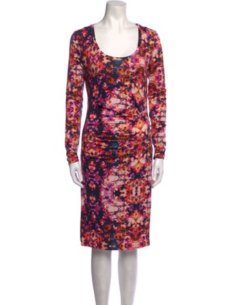 Nicole Miller Printed Knee-Length Dress