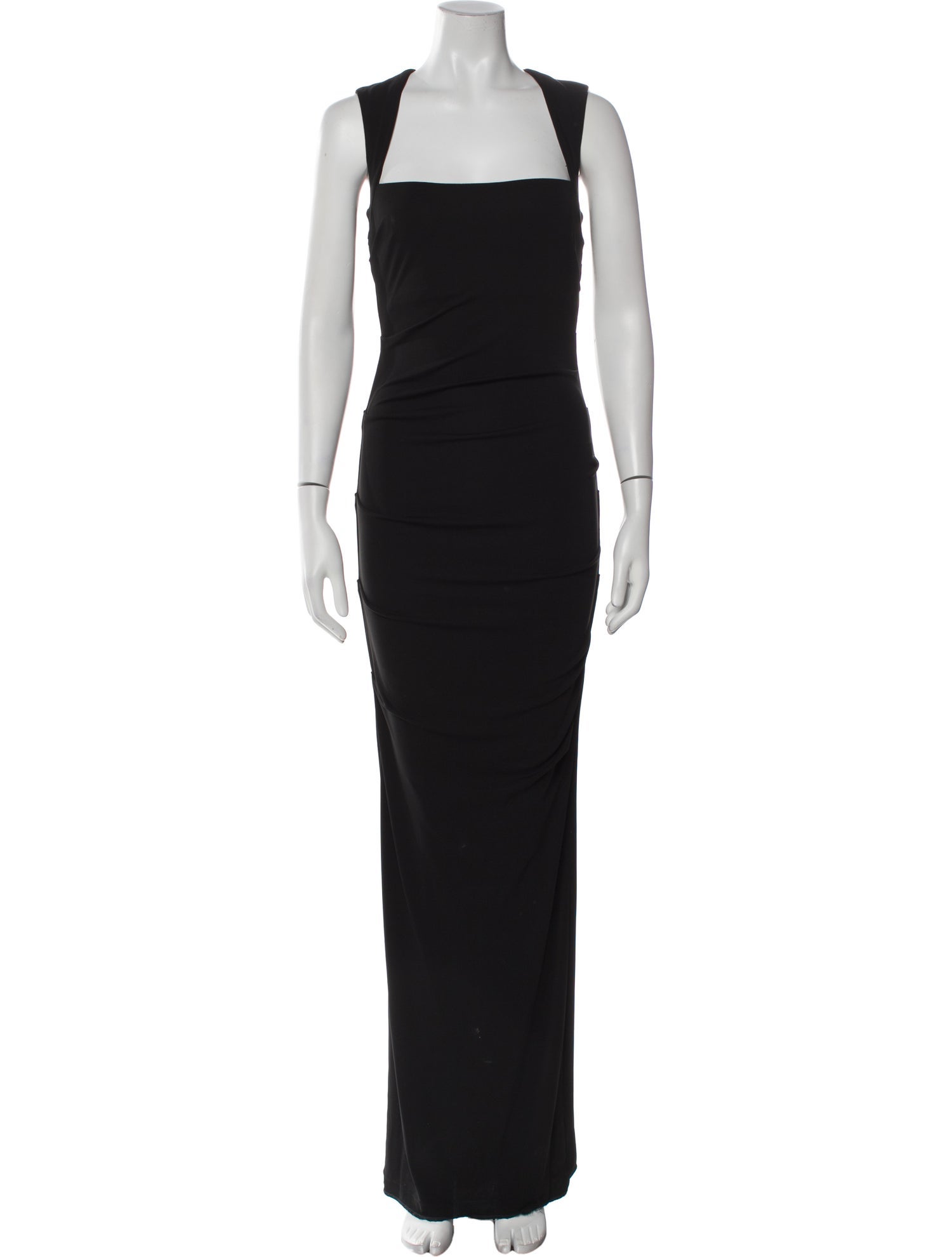 Nicole Miller Square Neckline Long Dress