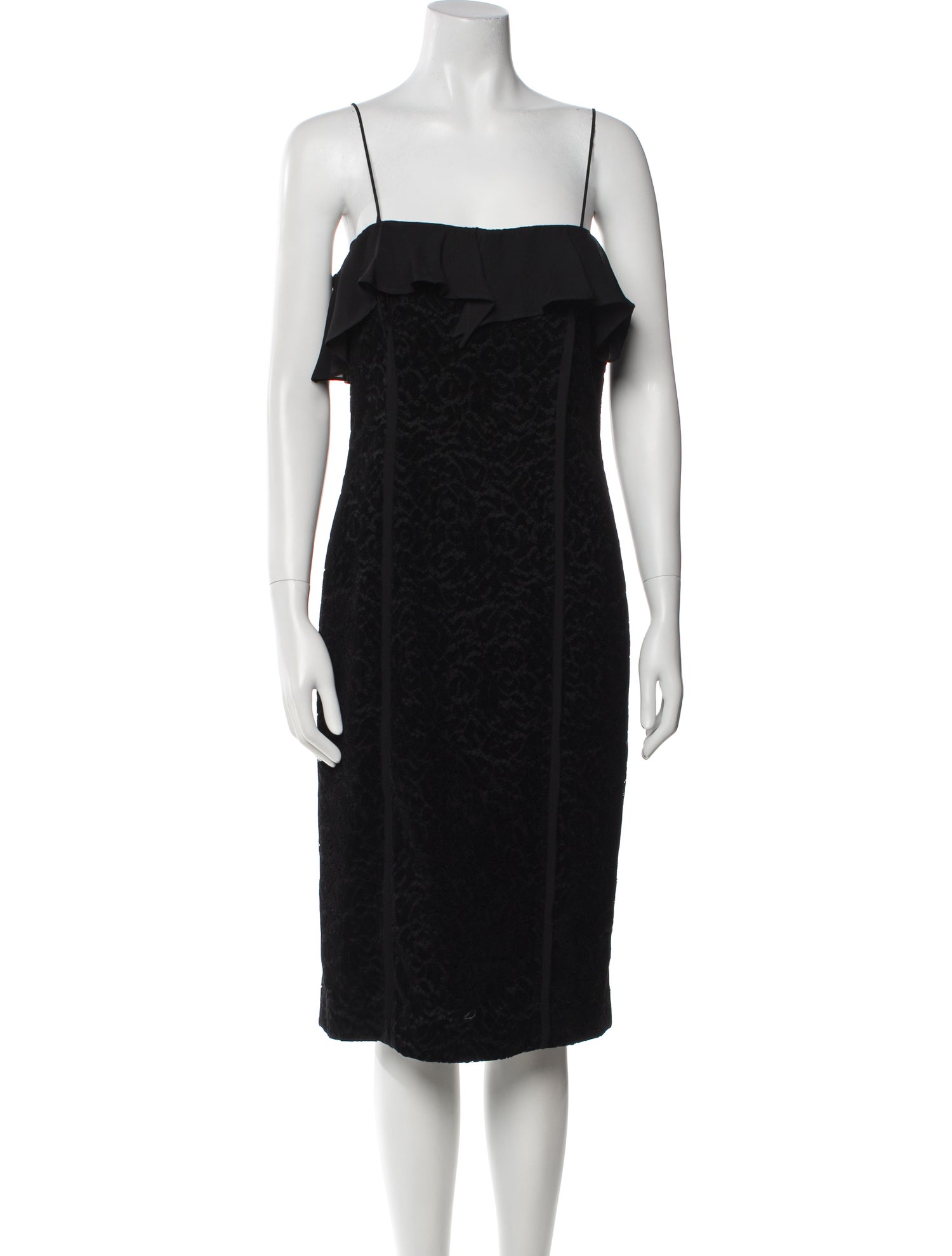 Nicole Miller Square Neckline Midi Length Dress