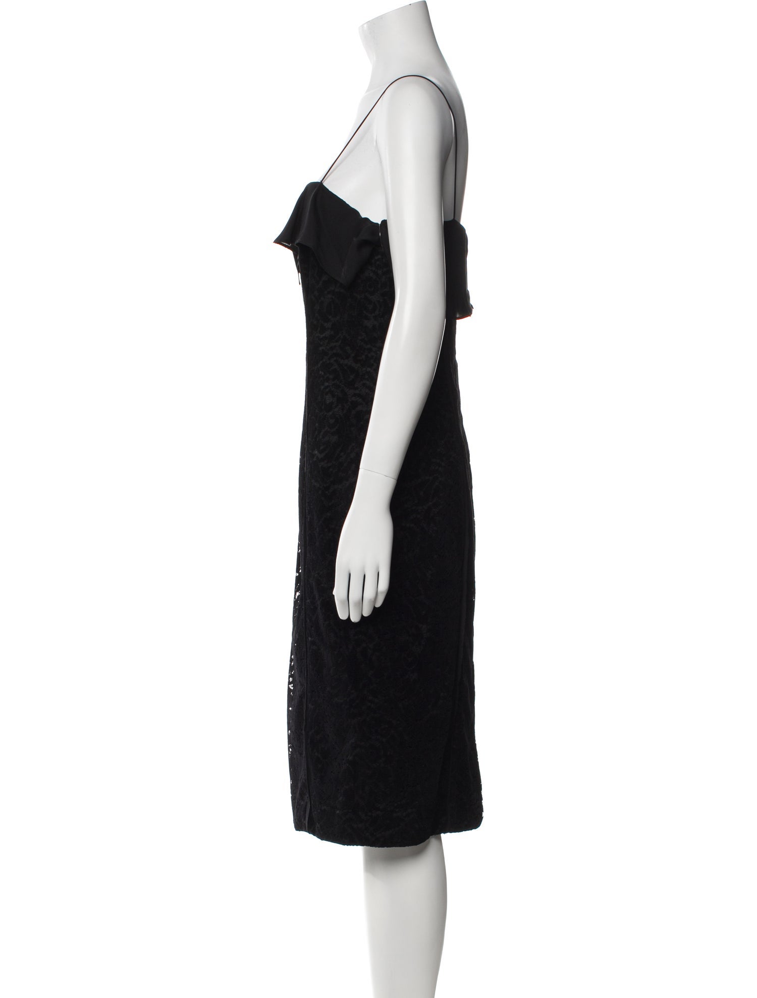 Nicole Miller Square Neckline Midi Length Dress