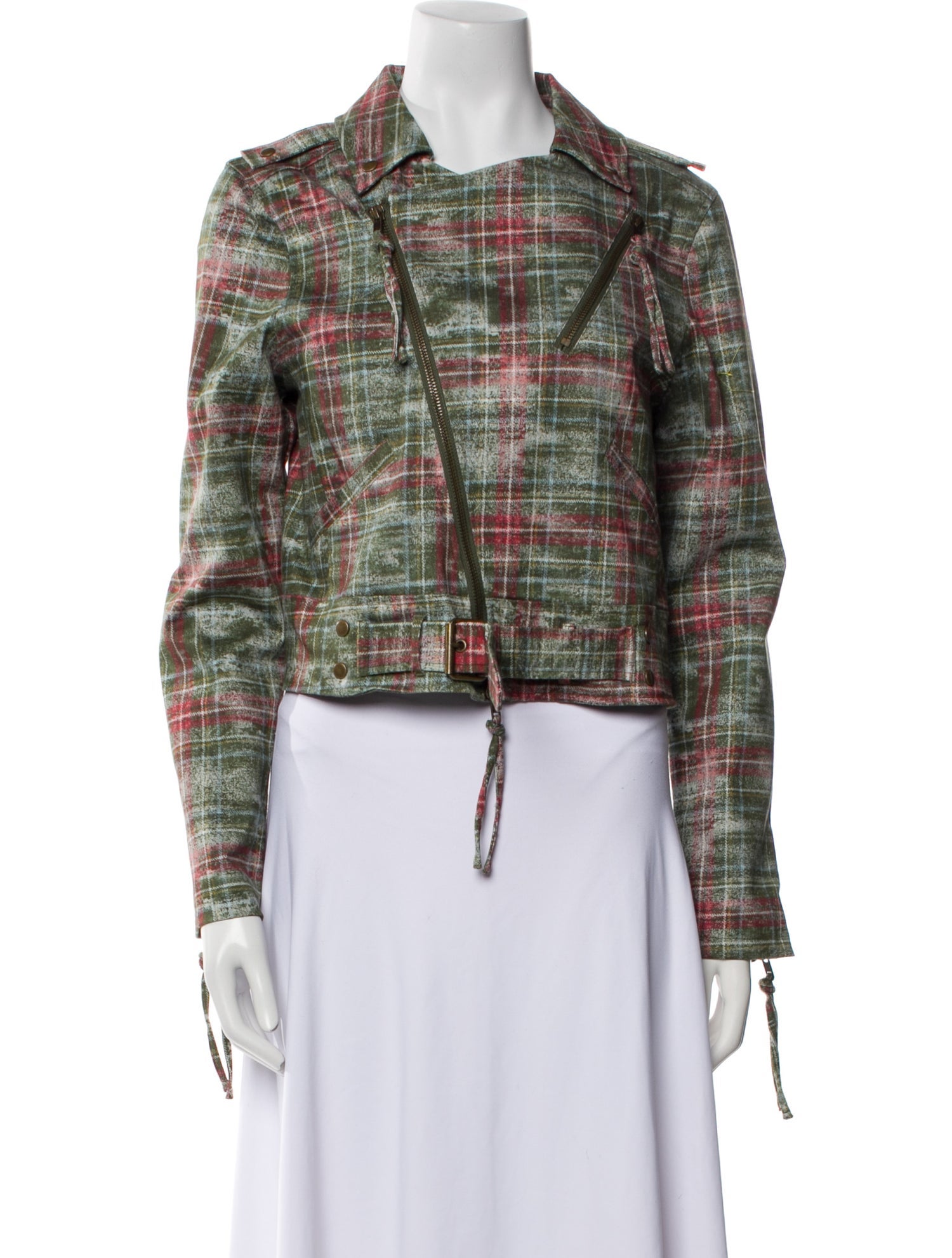 Nicole Miller Plaid Print Blazer