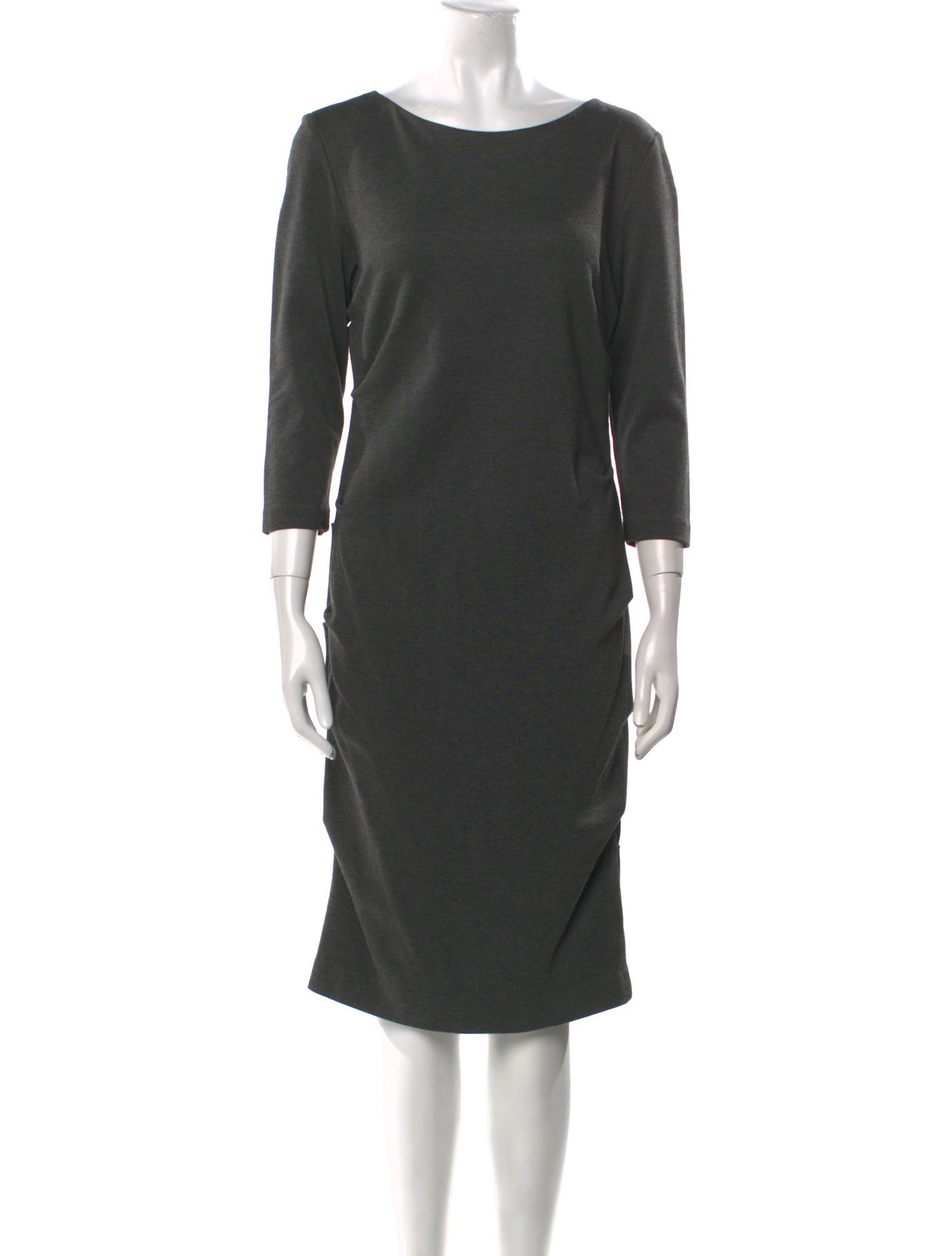 Nicole Miller Bateau Neckline Midi Length Dress