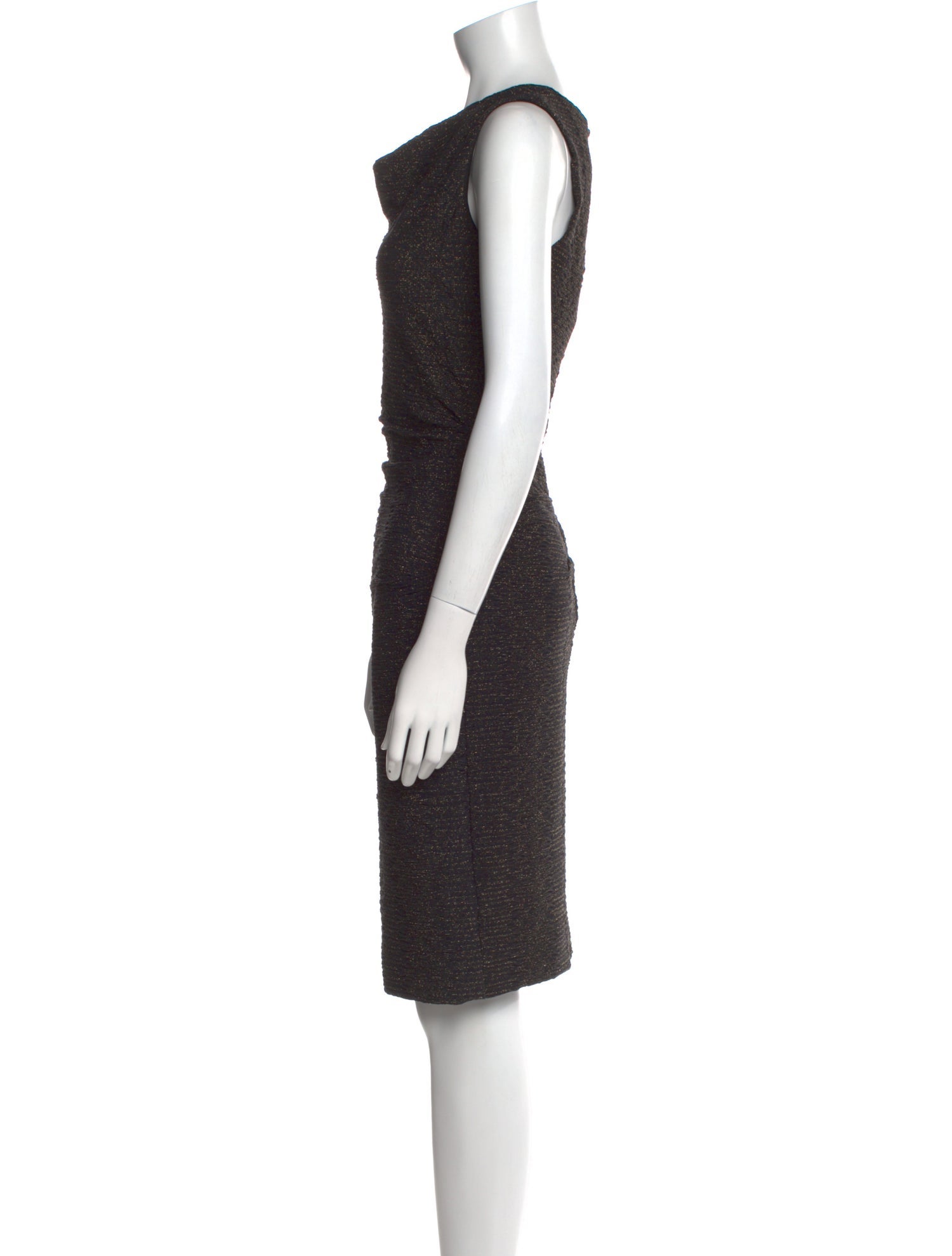 Nicole Miller Cowl Neck Knee-Length Dress