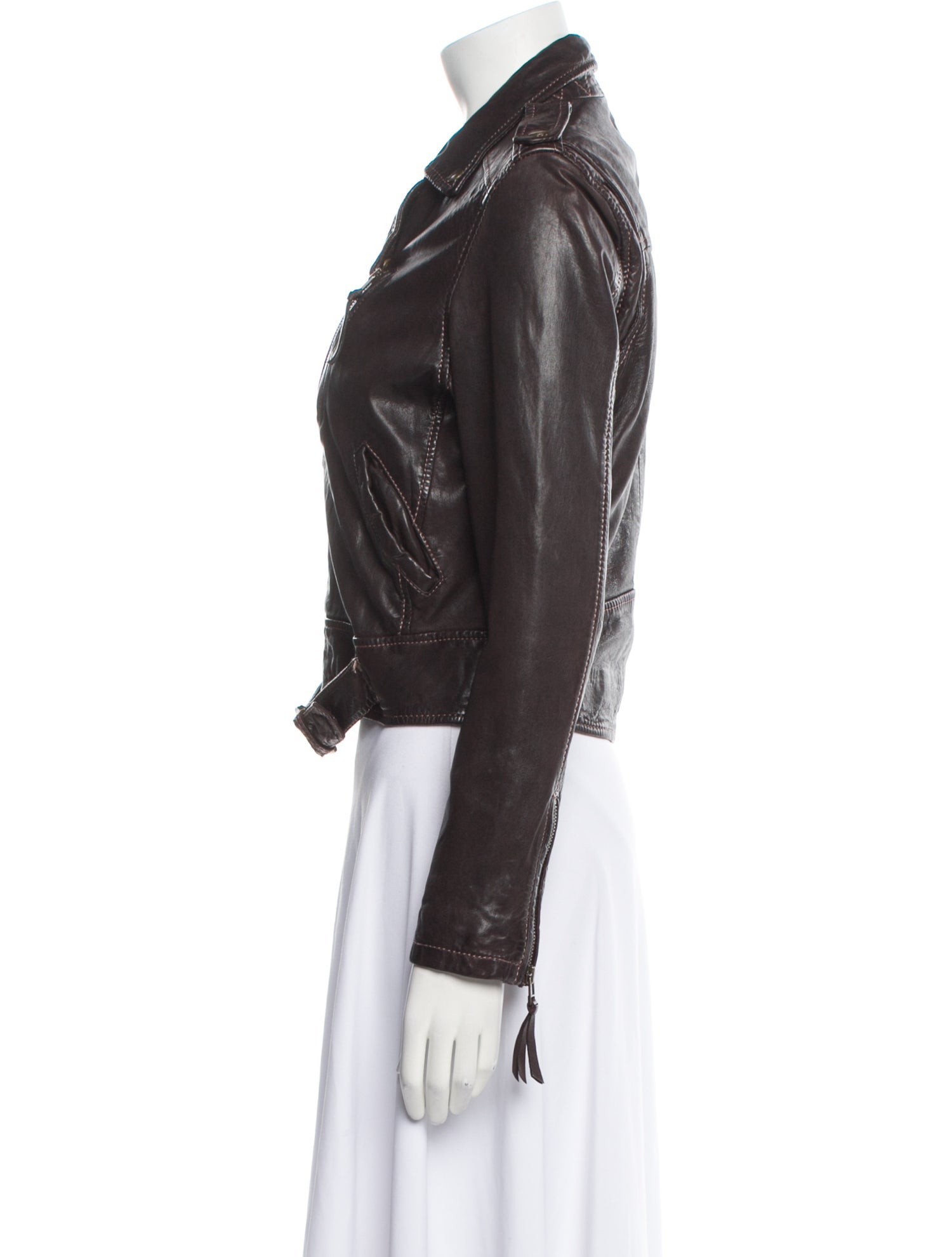 Nicole Miller Leather Biker Jacket