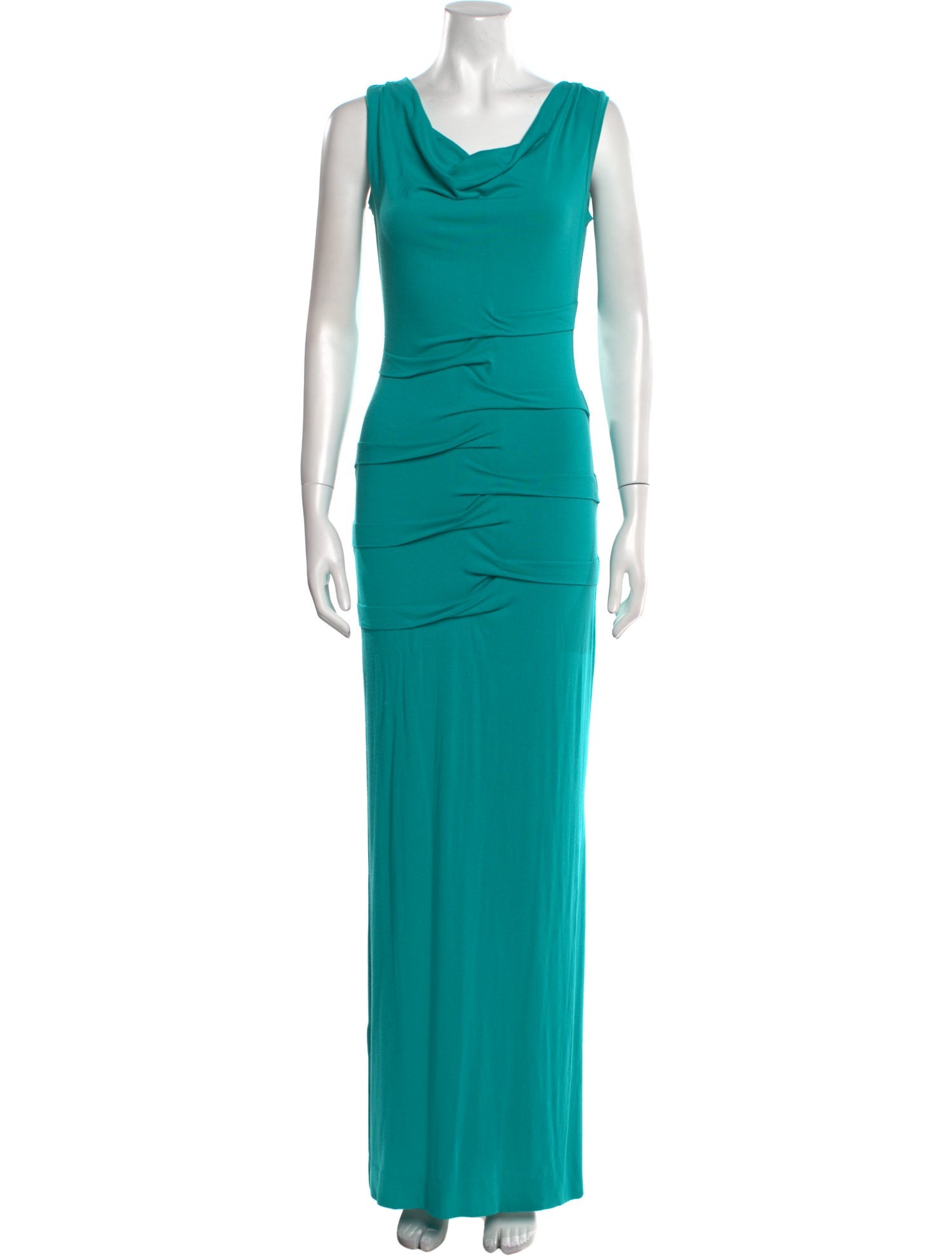 Nicole Miller Cowl Neck Long Dress