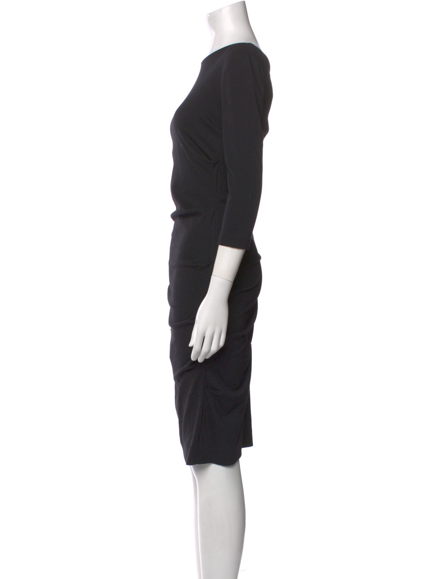 Nicole Miller Bateau Neckline Knee-Length Dress