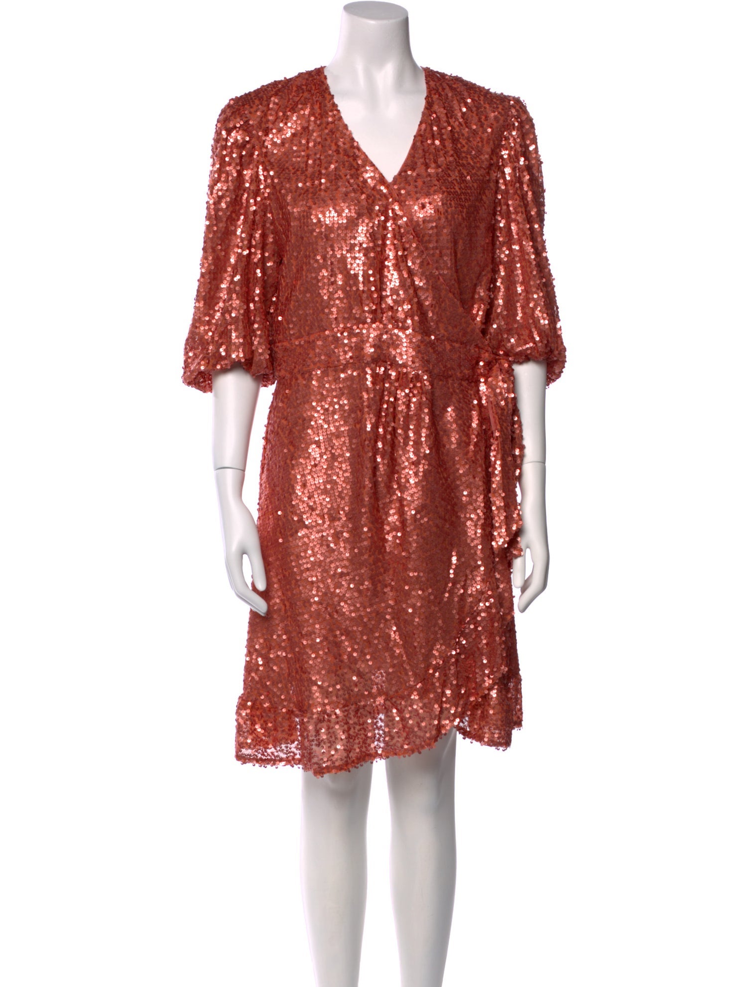 Nicole Miller V-Neck Knee-Length Dress