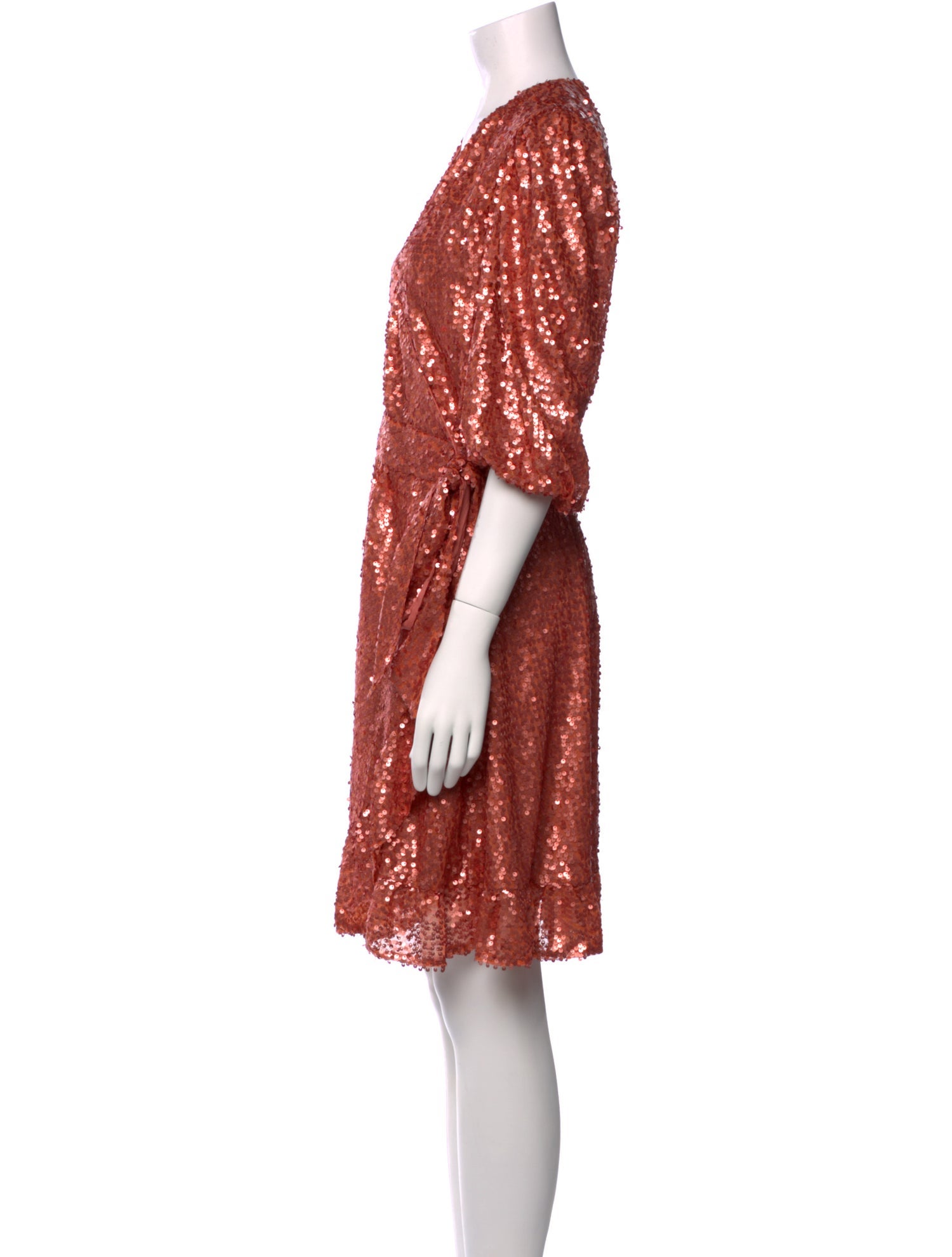 Nicole Miller V-Neck Knee-Length Dress