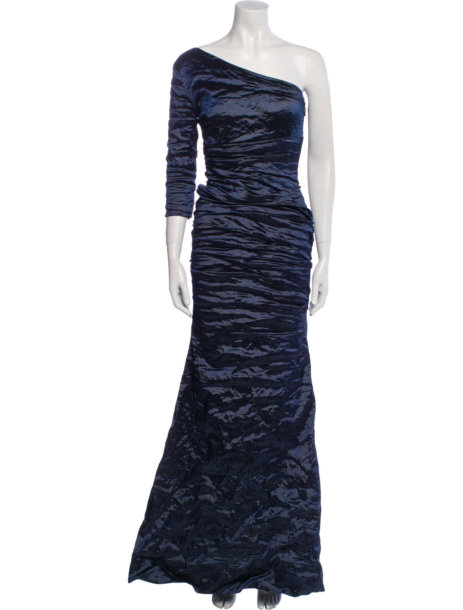 Nicole Miller One-Shoulder Long Dress