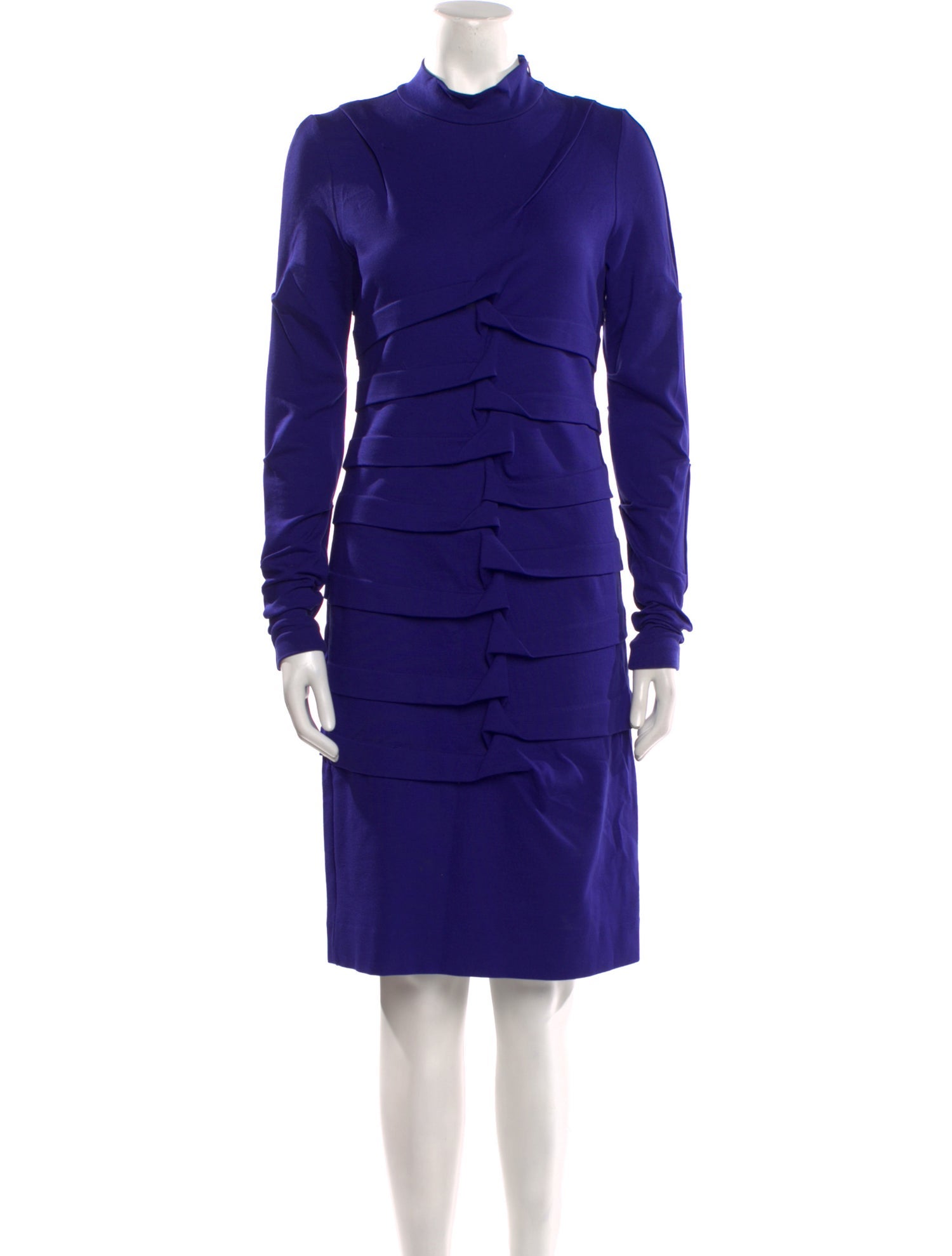 Nicole Miller Mock Neck Knee-Length Dress