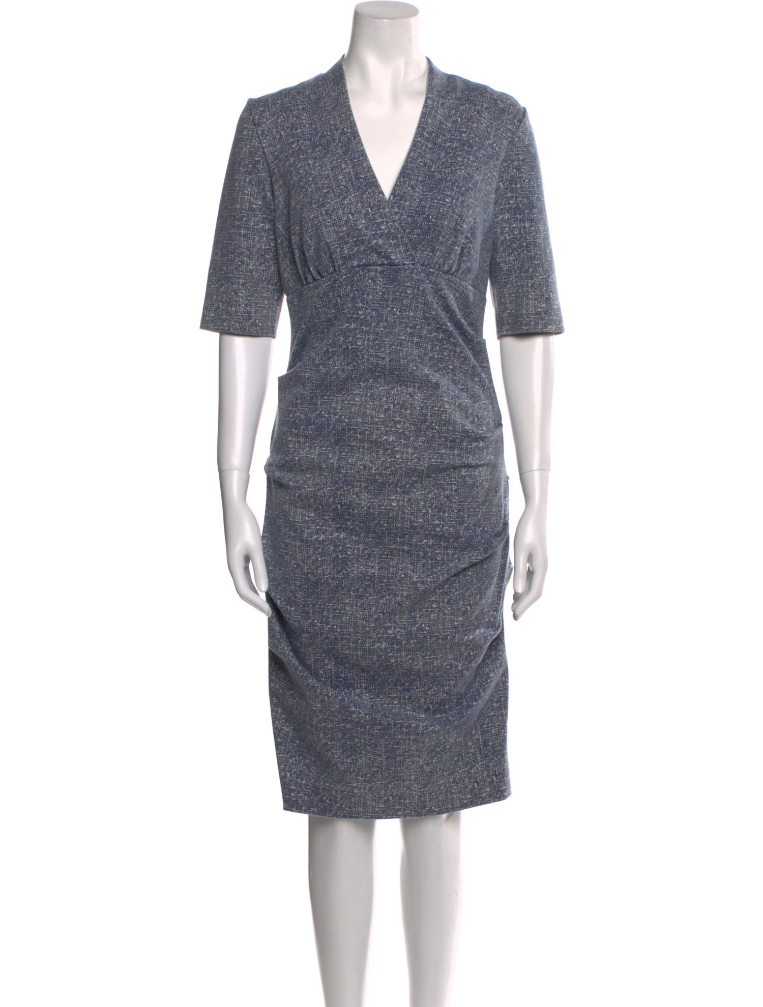 Nicole Miller V-Neck Knee-Length Dress