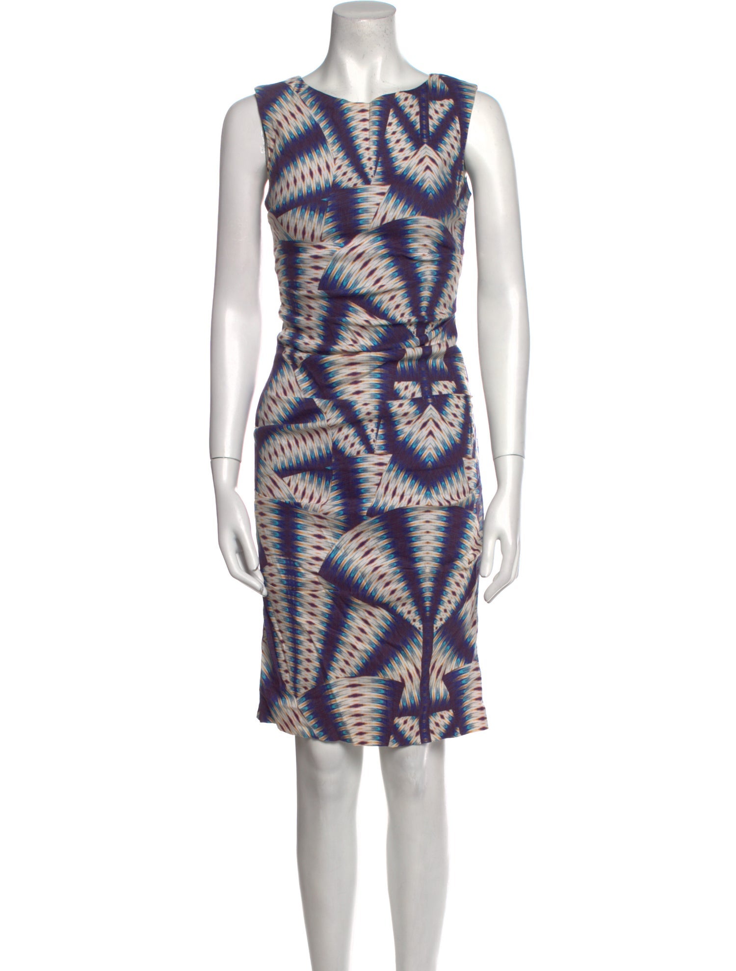 Nicole Miller Printed Knee-Length Dress
