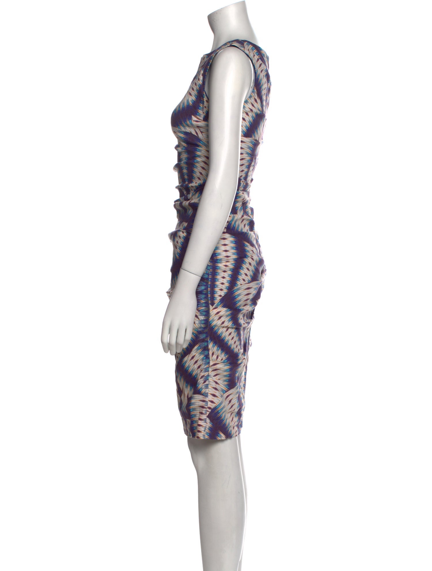 Nicole Miller Printed Knee-Length Dress