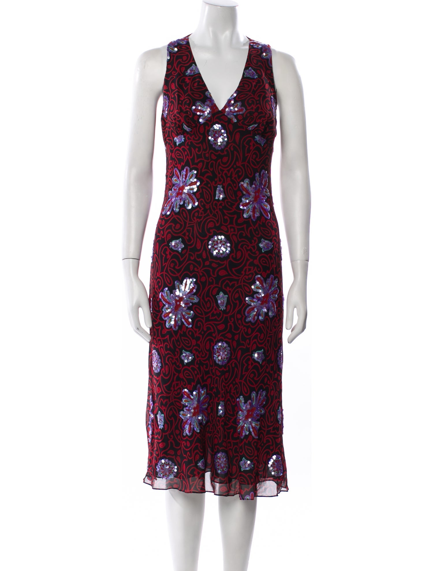 Nicole Miller Silk Midi Length Dress