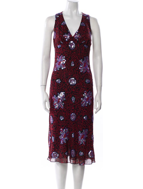 Nicole Miller Silk Midi Length Dress