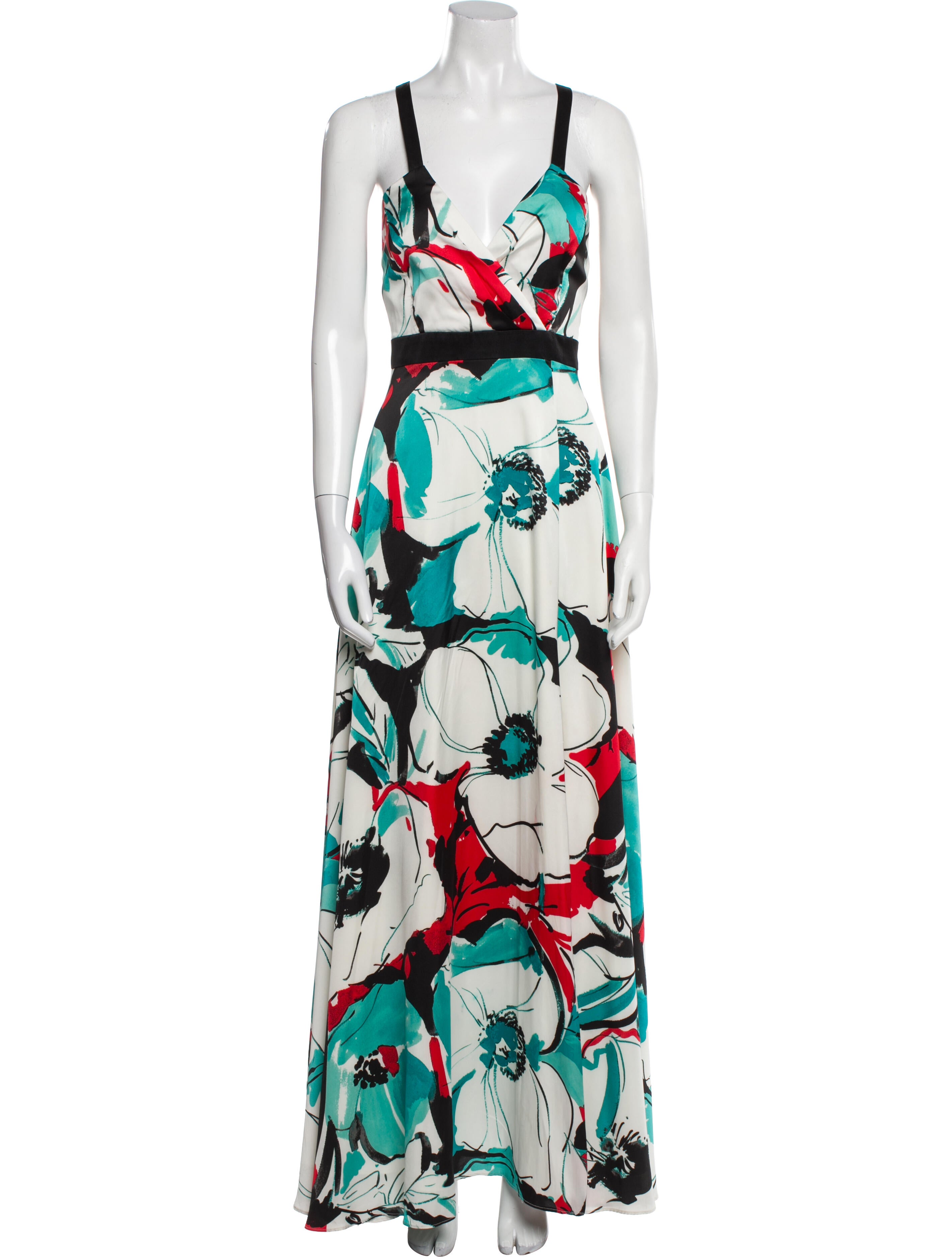 Nicole Miller Floral Print Long Dress