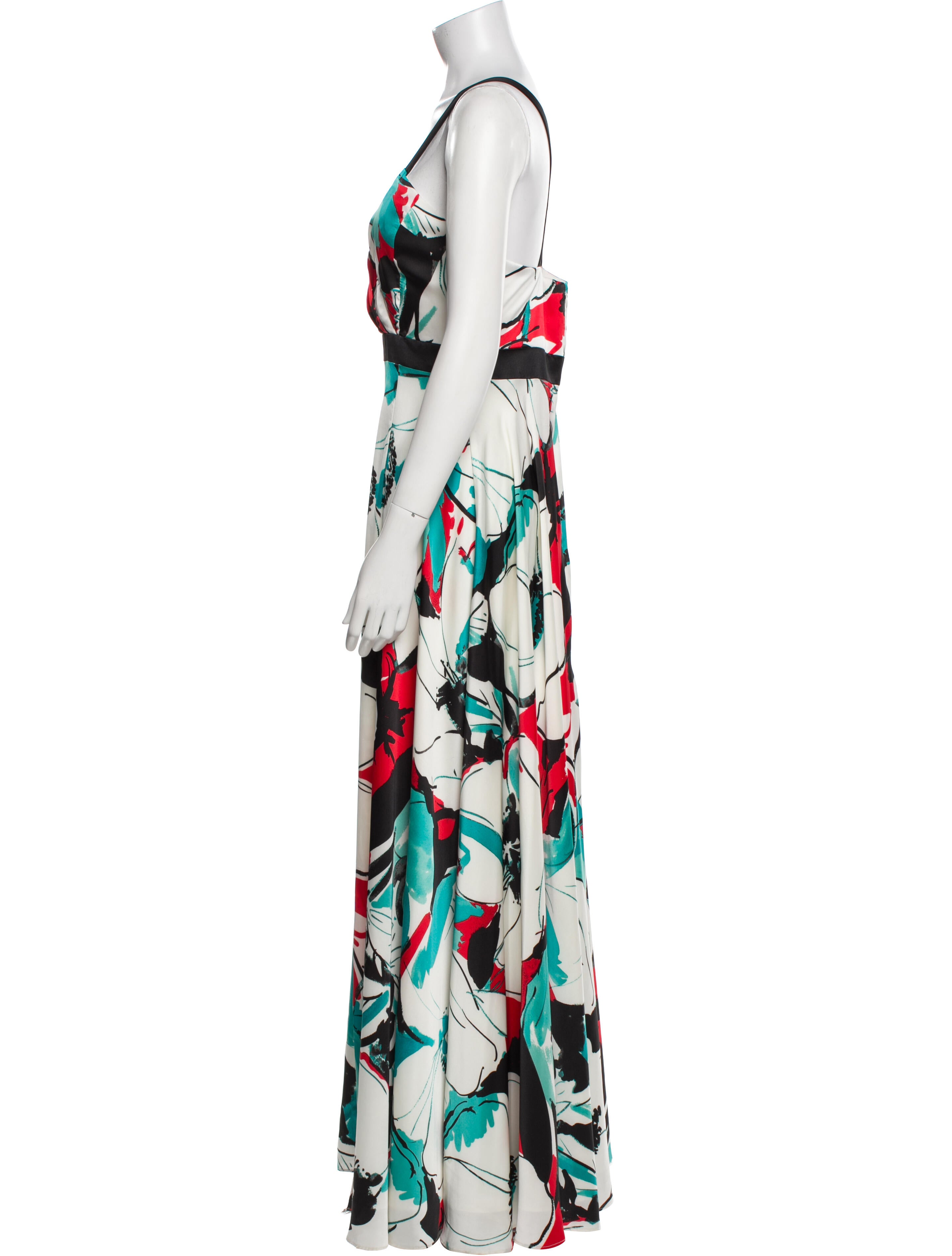 Nicole Miller Floral Print Long Dress