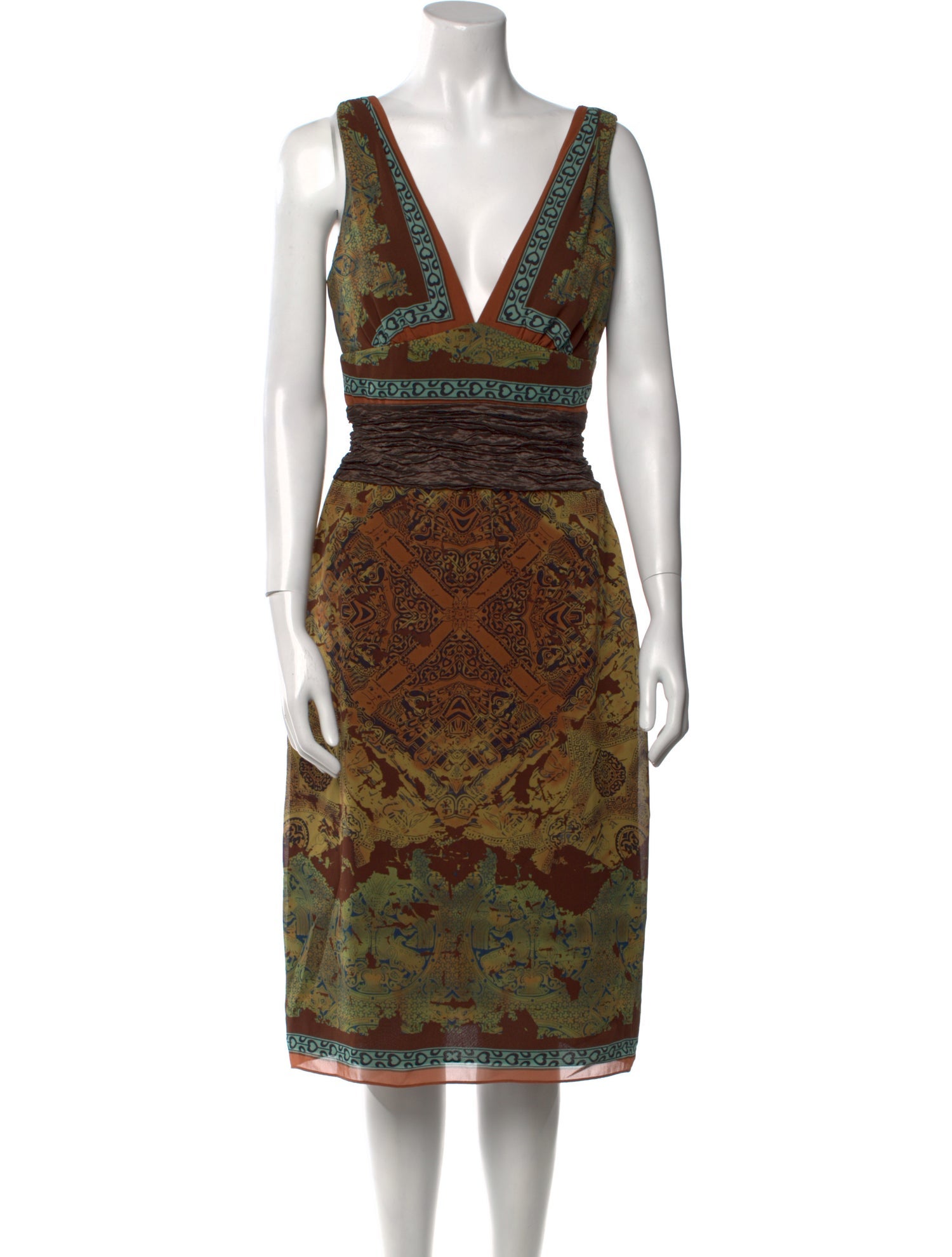 Nicole Miller Silk Midi Length Dress