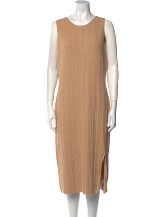Nicole Miller Scoop Neck Midi Length Dress