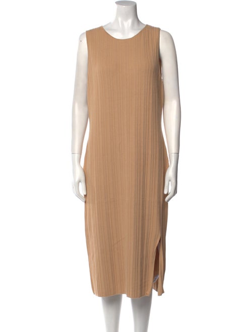 Nicole Miller Scoop Neck Midi Length Dress