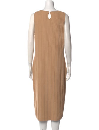 Nicole Miller Scoop Neck Midi Length Dress